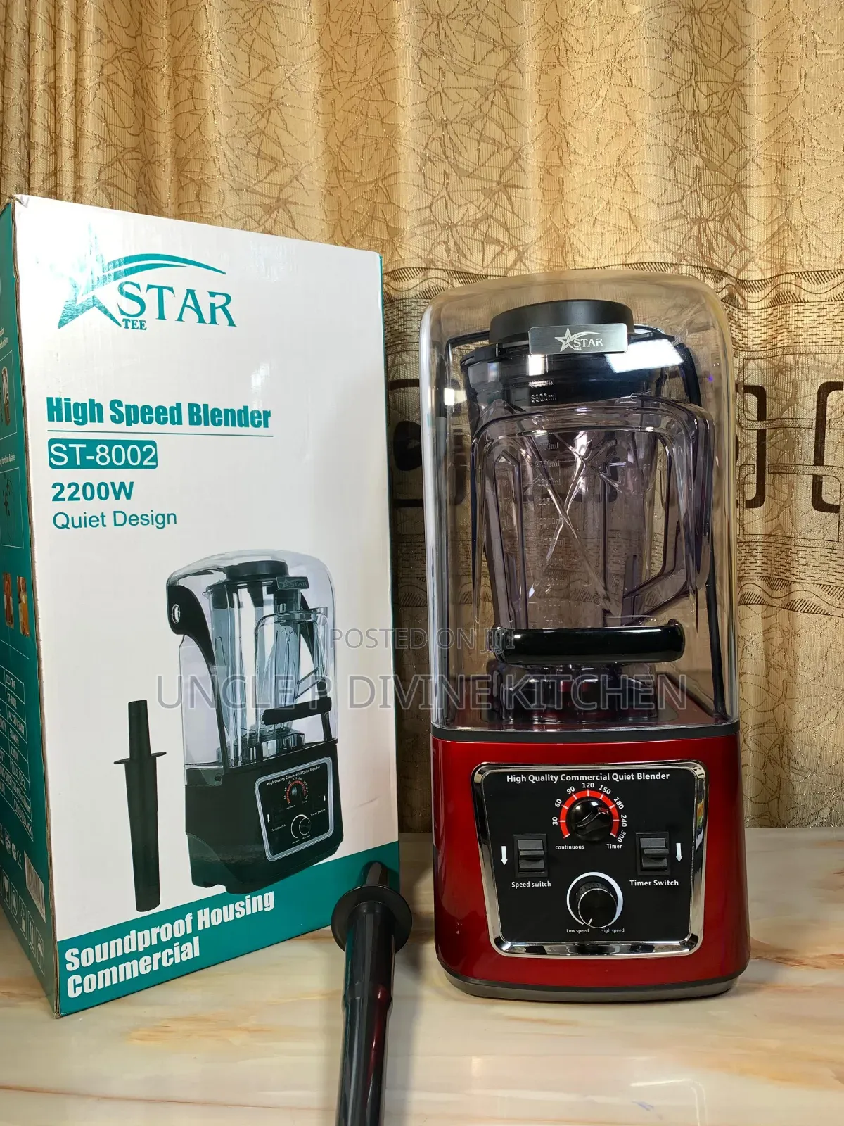 Star Tee 4.5l Sound Proff Commercial Food Blender, 2200w.