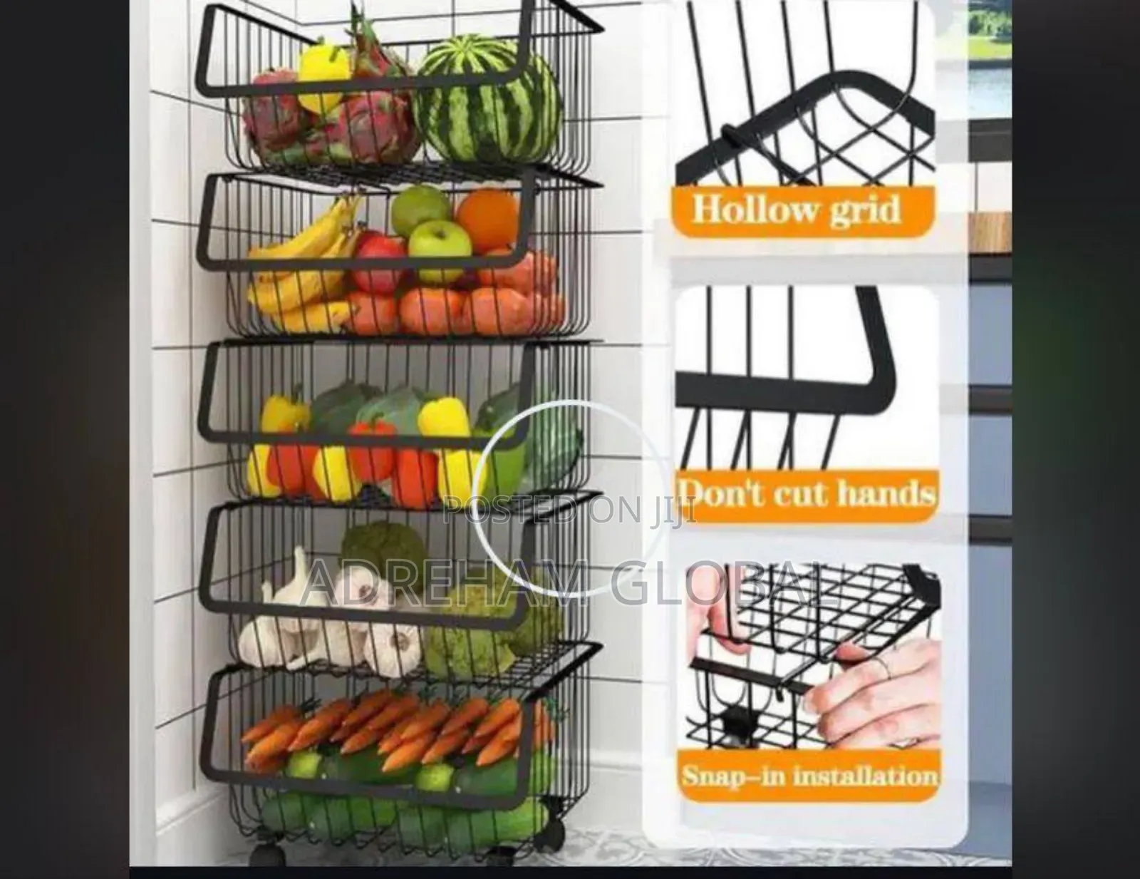 Fruit Storage Basket/Kitchen Storage Basket 5 Layers