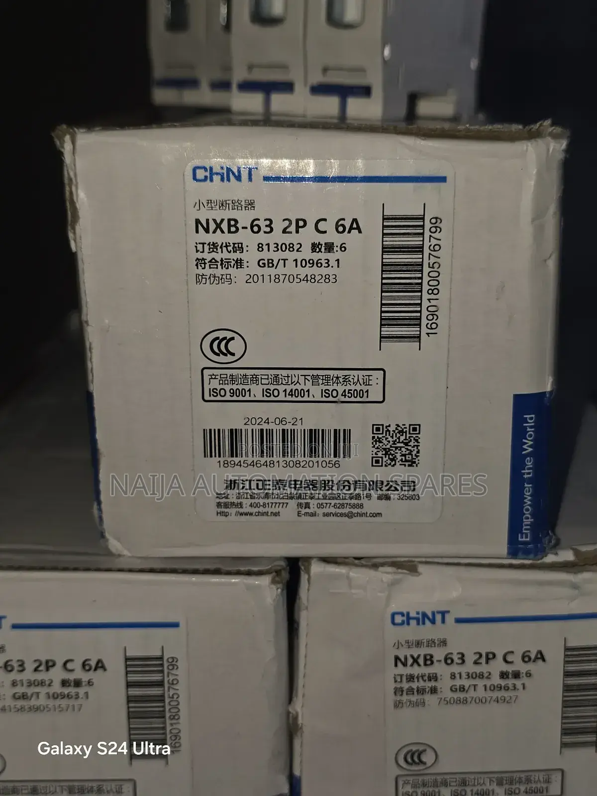 Chint NXB-63 2P C6 2 Poles, Circuit Breaker 6amps MCB