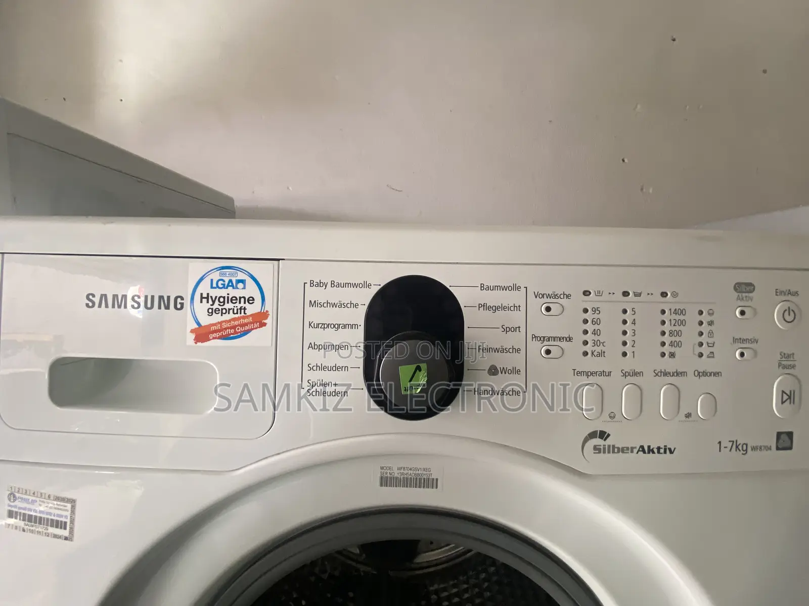 Samsung Washing Machine Front-Load 7 Kg 1400 RPM, White