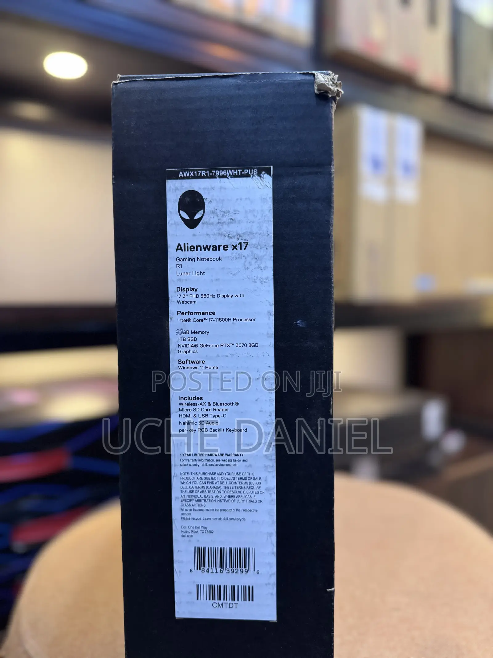New Laptop Dell Alienware X17 R1 32GB Intel Core I7 SSD 1T