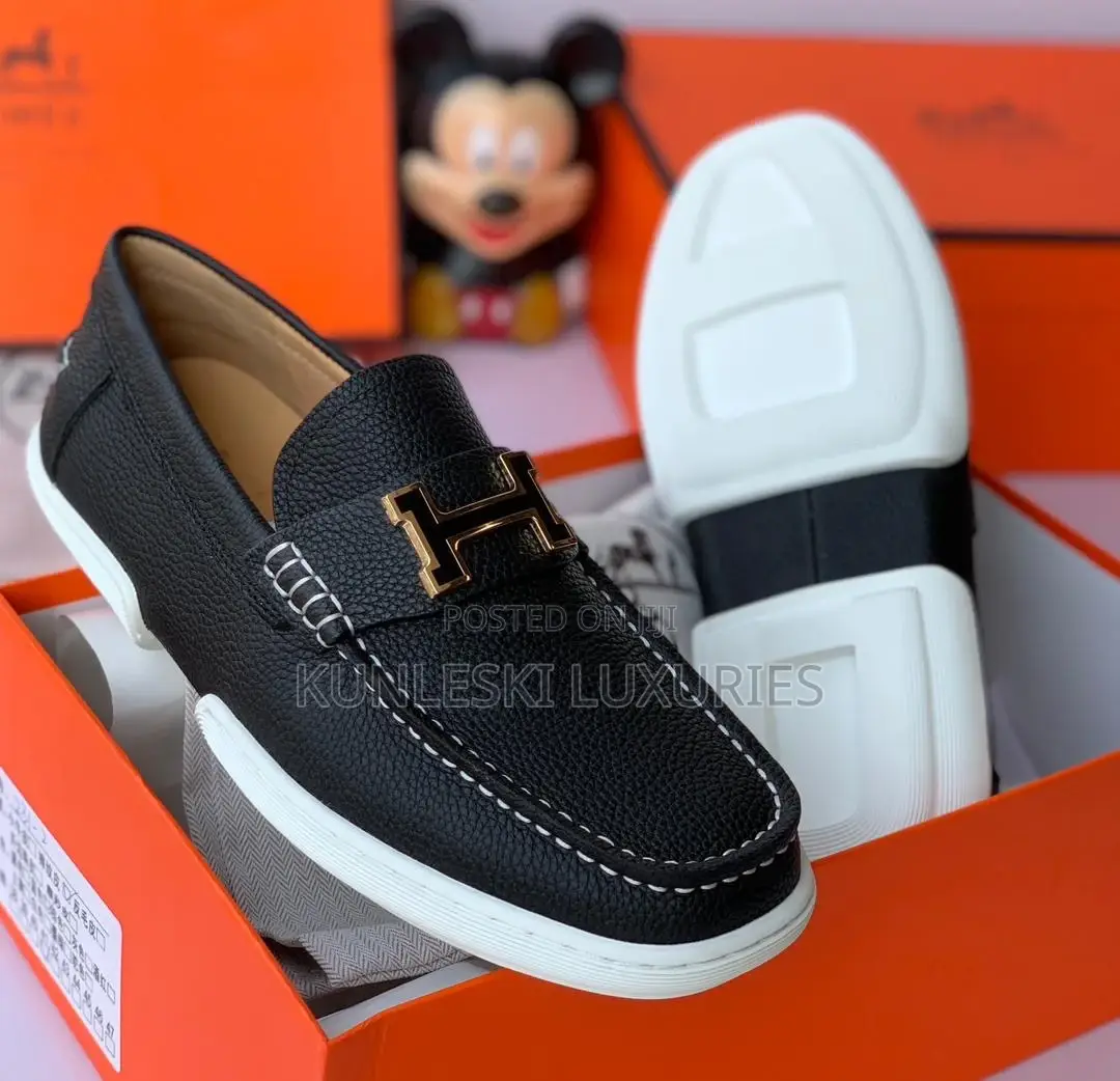 Original Hermes Paris Loafers Shoes for Men