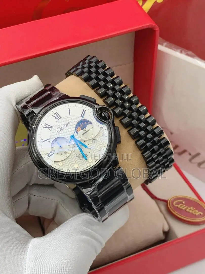 Cartier Wristwatch Chain and Chain Bangle Black