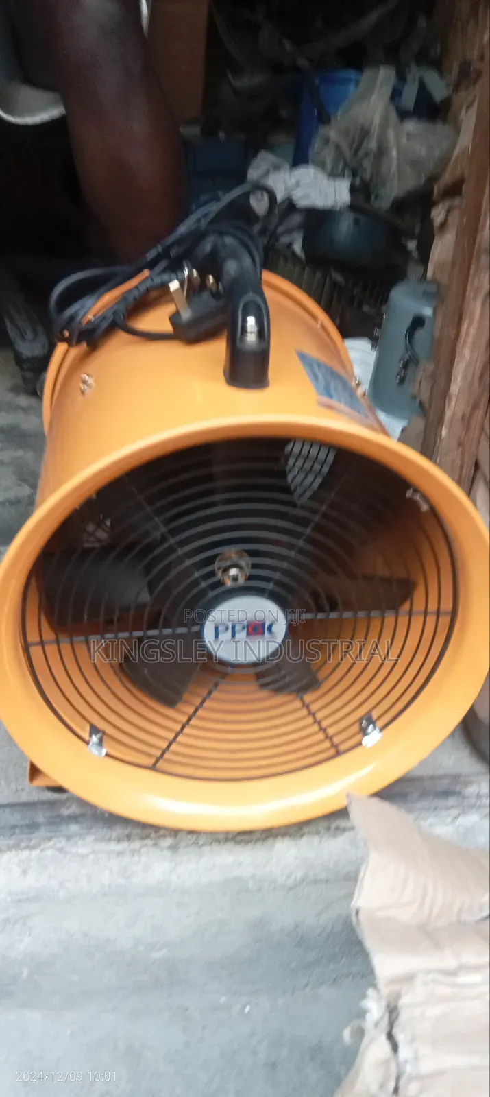 Exhaust Industrial Fan 12inches Single Phase High Speed