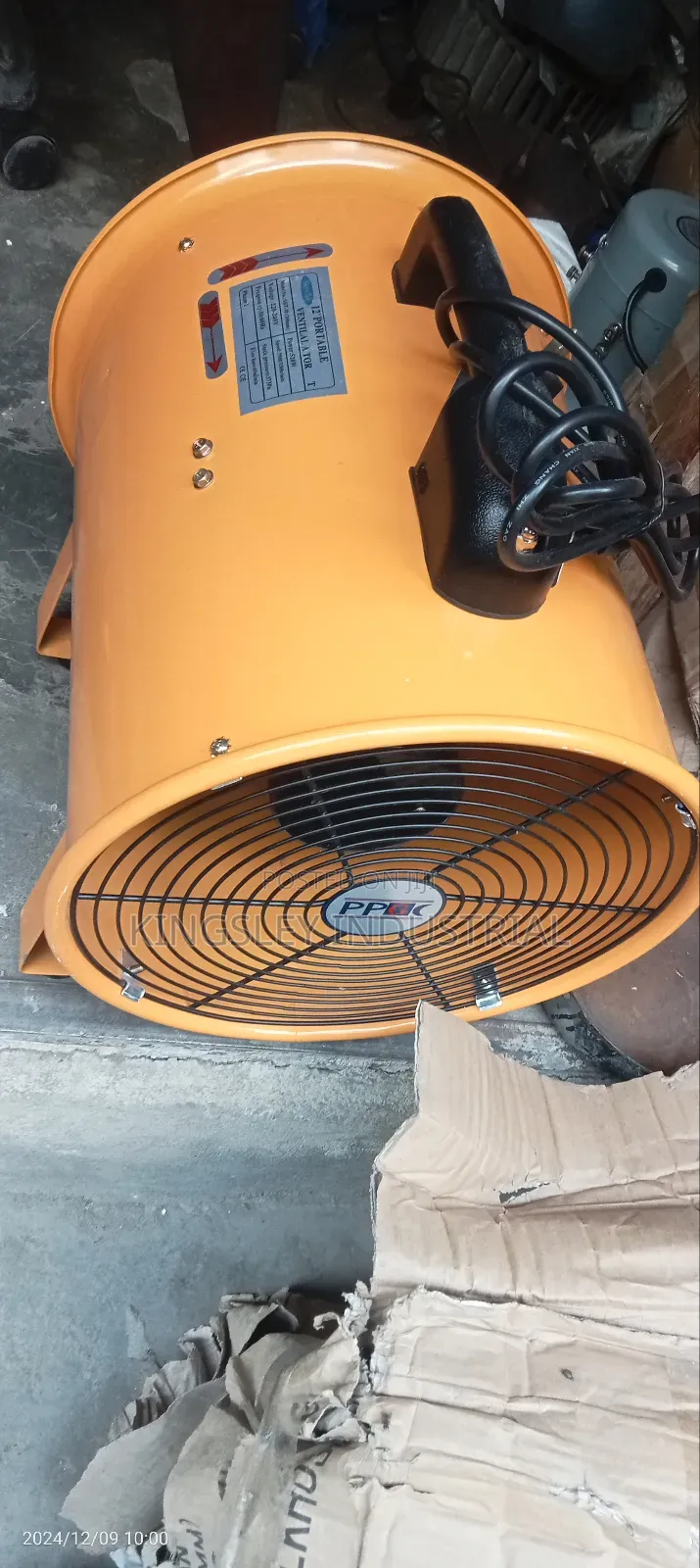 Exhaust Industrial Fan 12inches Single Phase High Speed