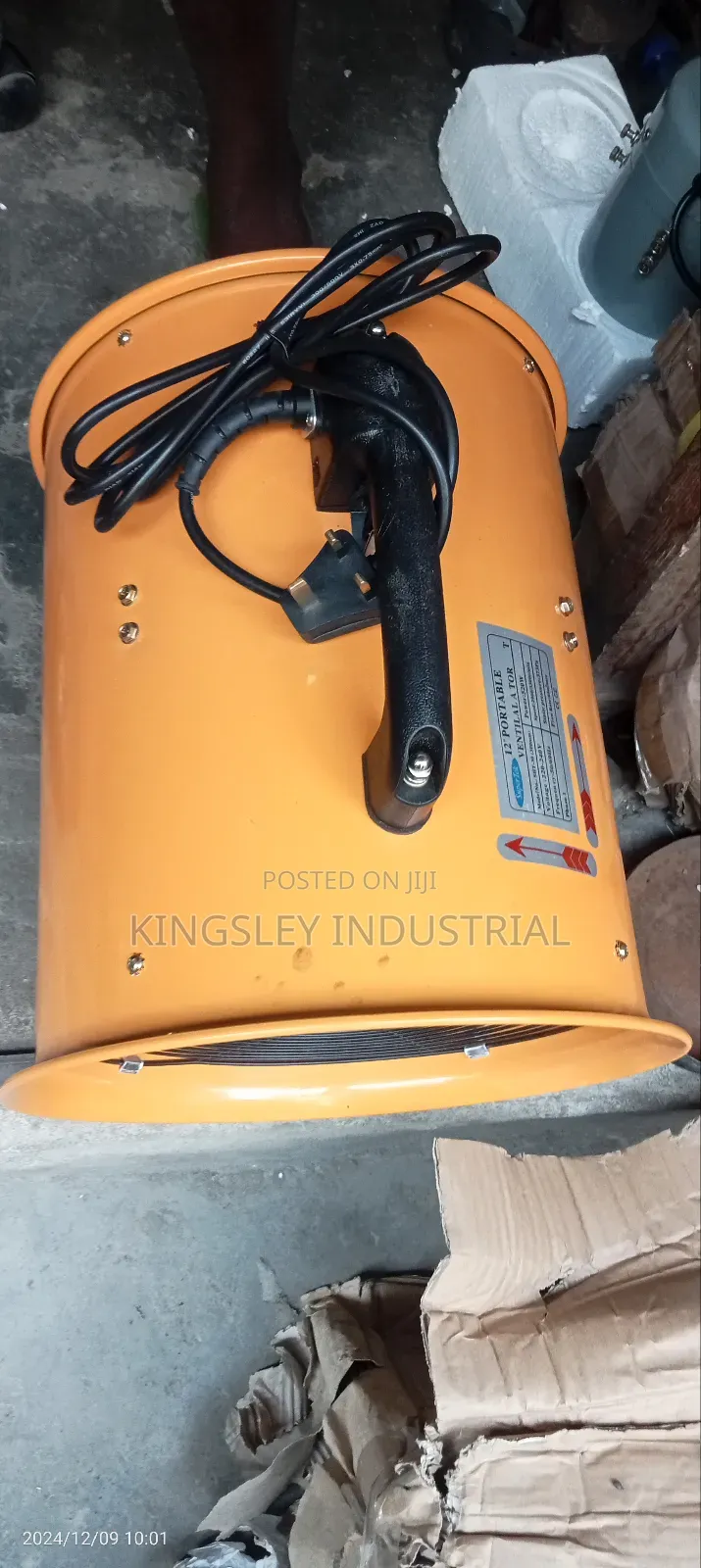 Exhaust Industrial Fan 12inches Single Phase High Speed