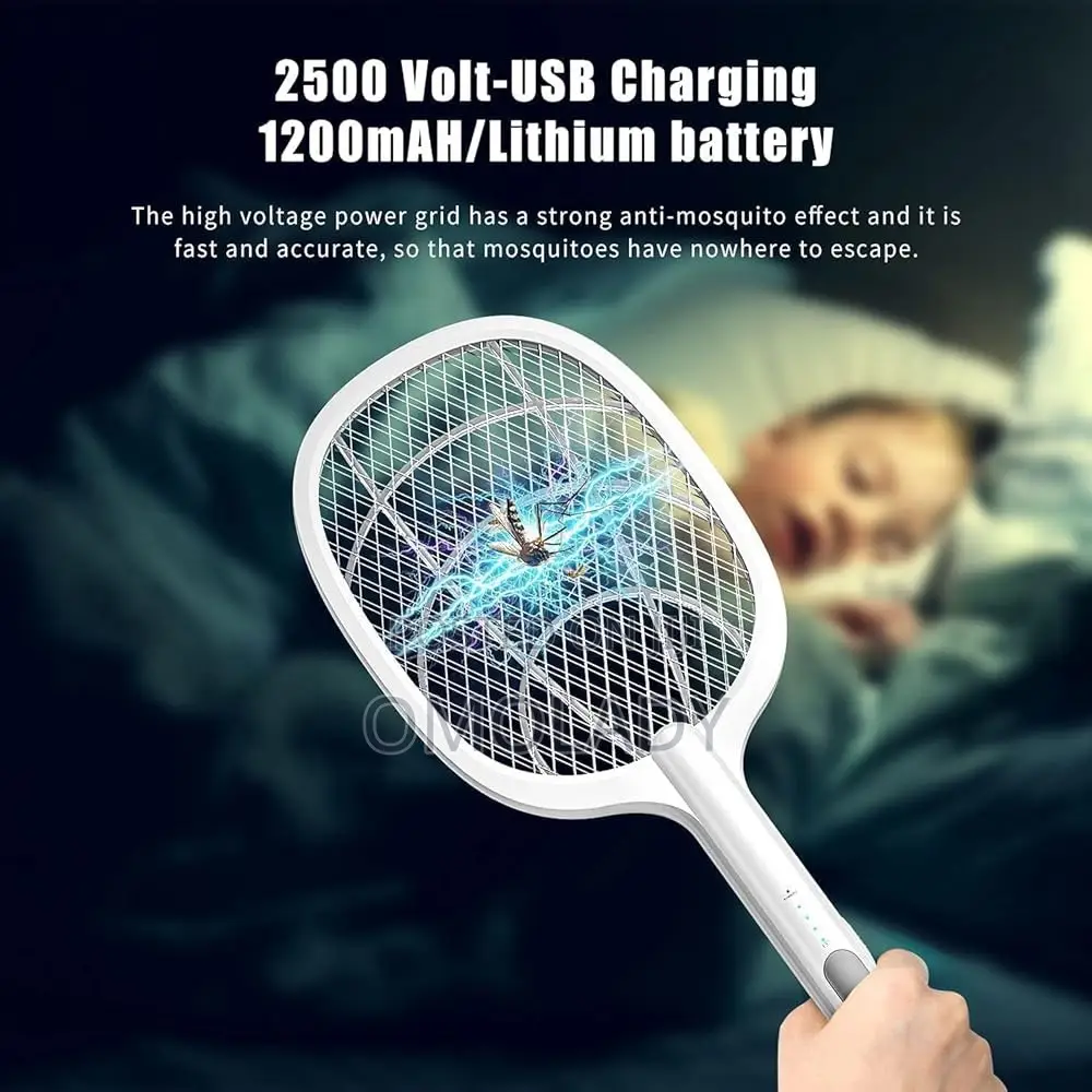 Rechargeable Handheld Electric Fly Swatter Mosquito Killer