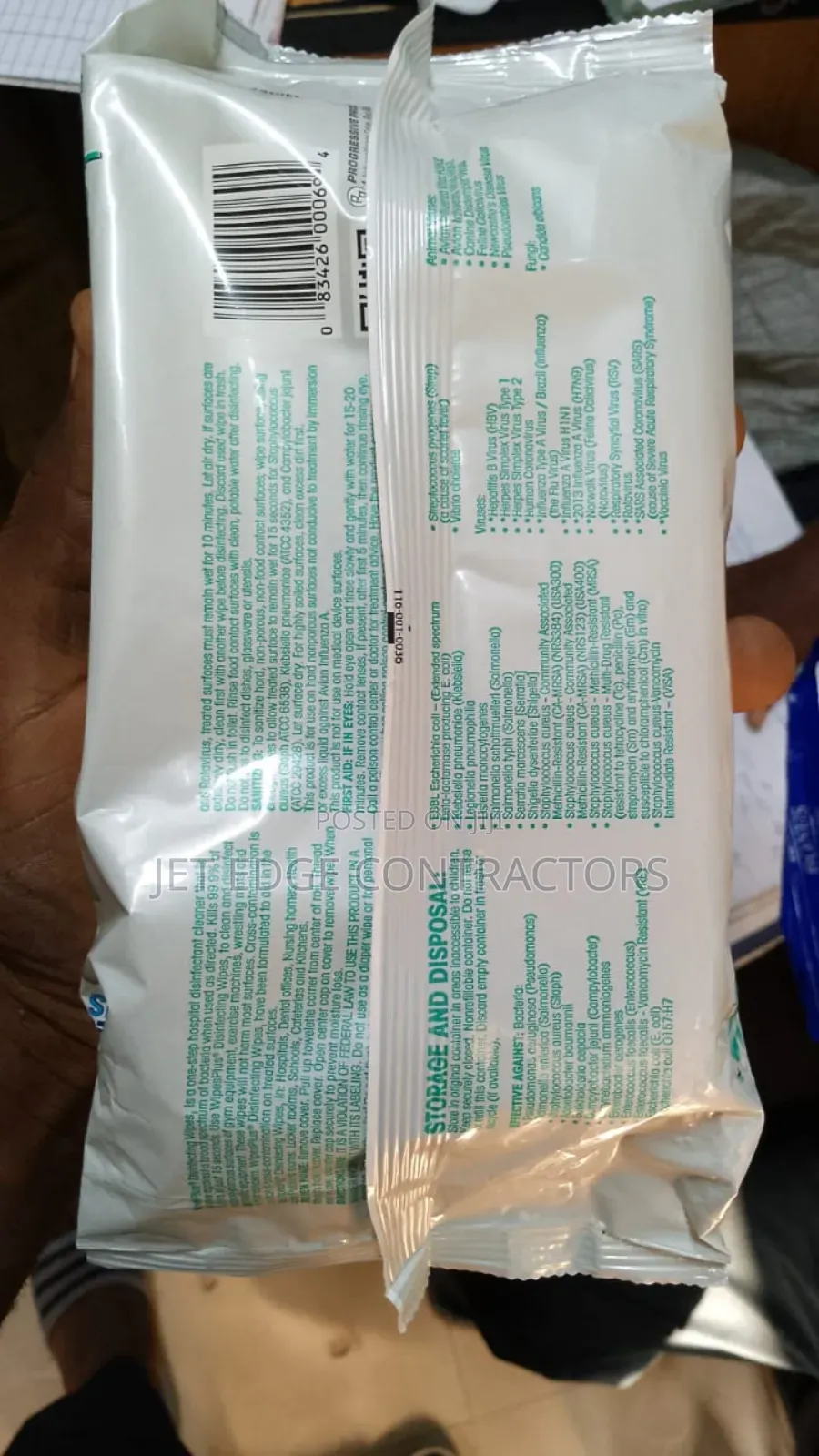 Antimicrobial Disinfectant Wipes