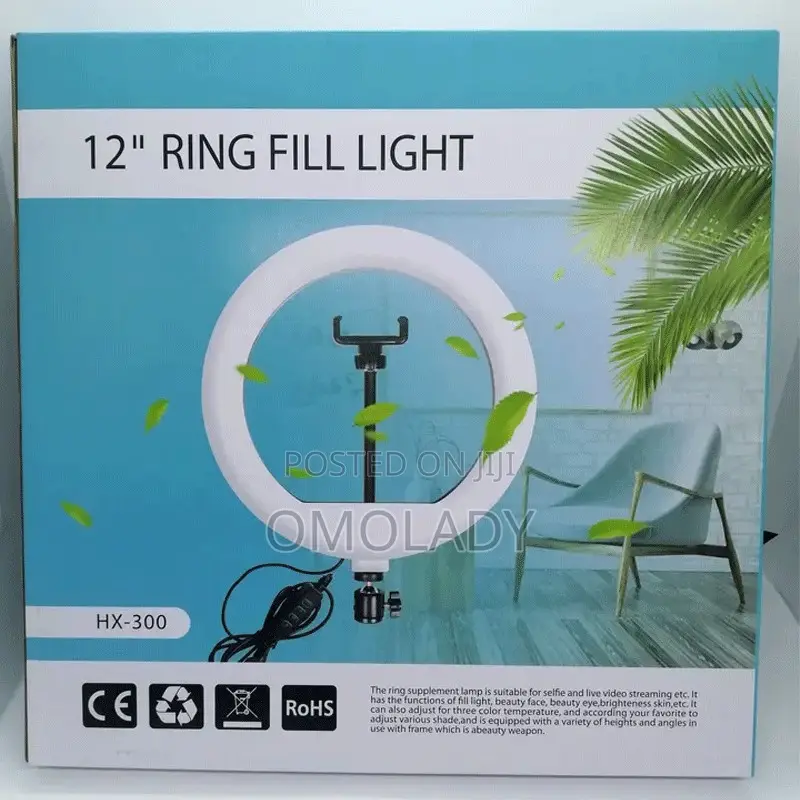 12 Inches Led Ring Light With Tripod Stand and Phone Holder
