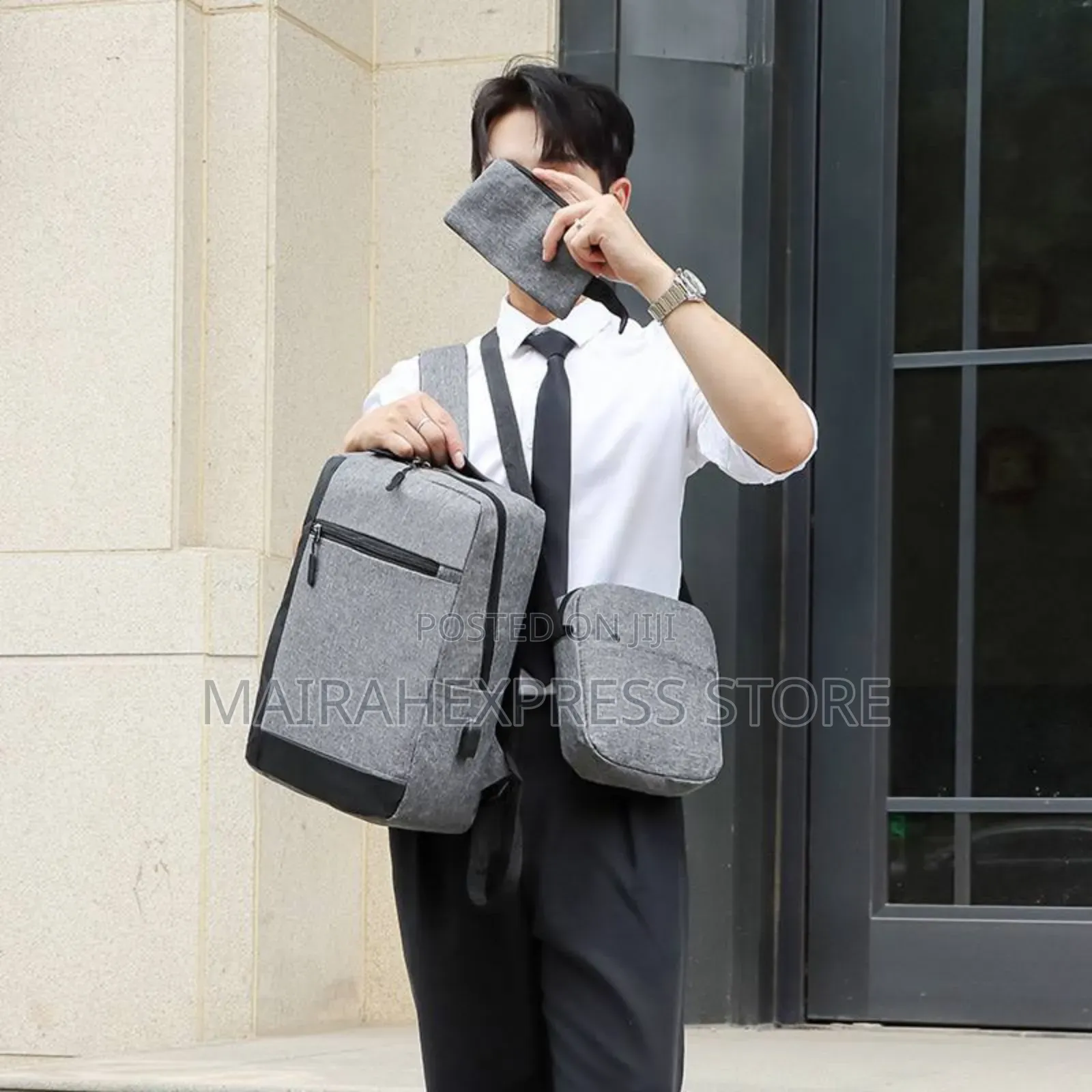 Multifunctional USB Charging Oxford Rucksack Laptop Bag