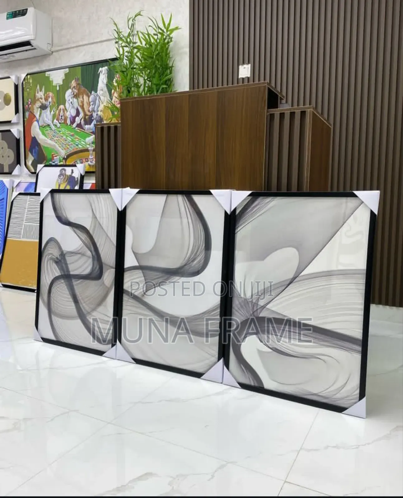 3 Sets of 24 by 36 Wall Artwork Acrylic Glass Frame