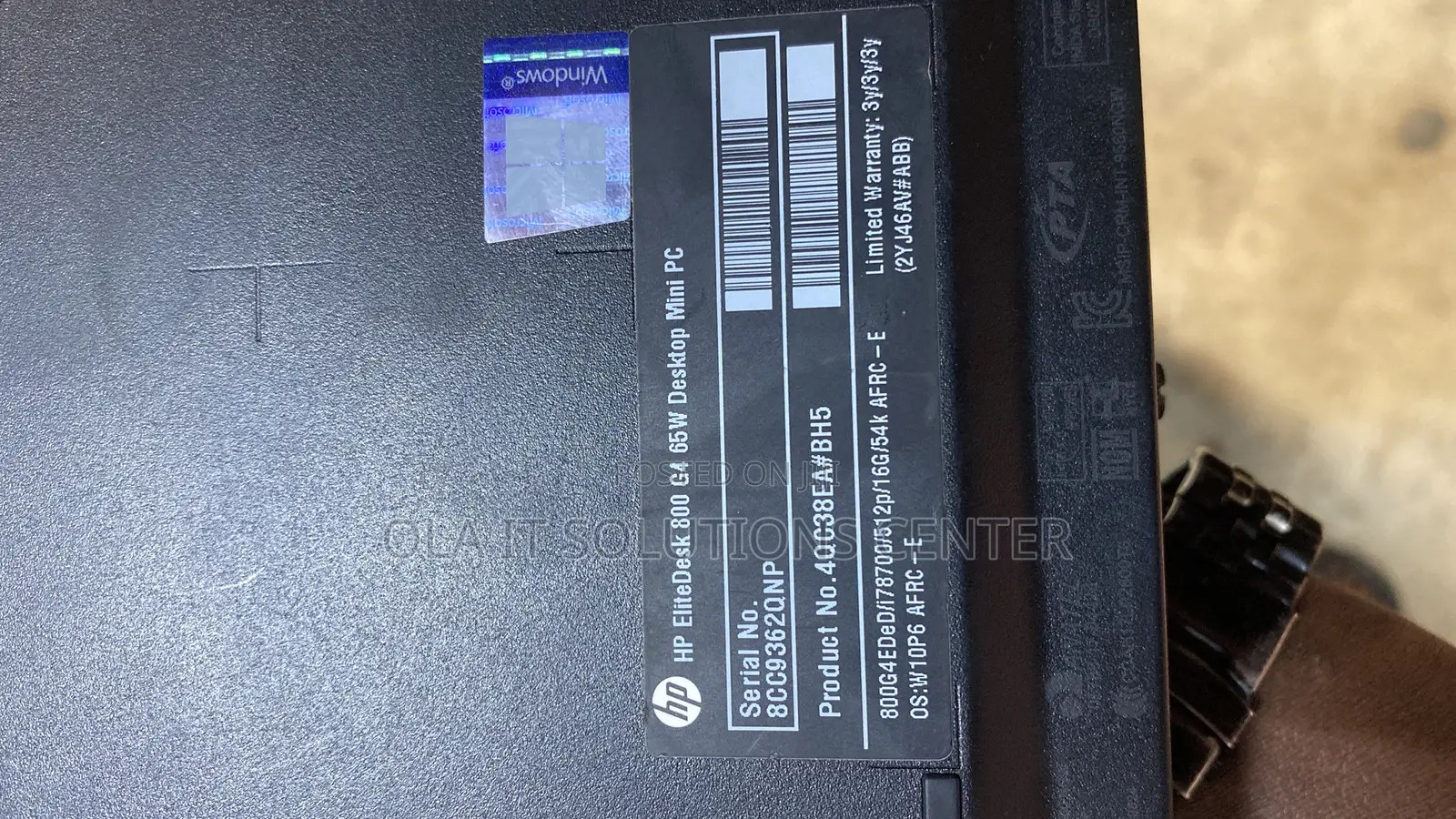 Desktop Computer HP EliteDesk 800 G4 8GB Intel Core I5 SSD 256GB