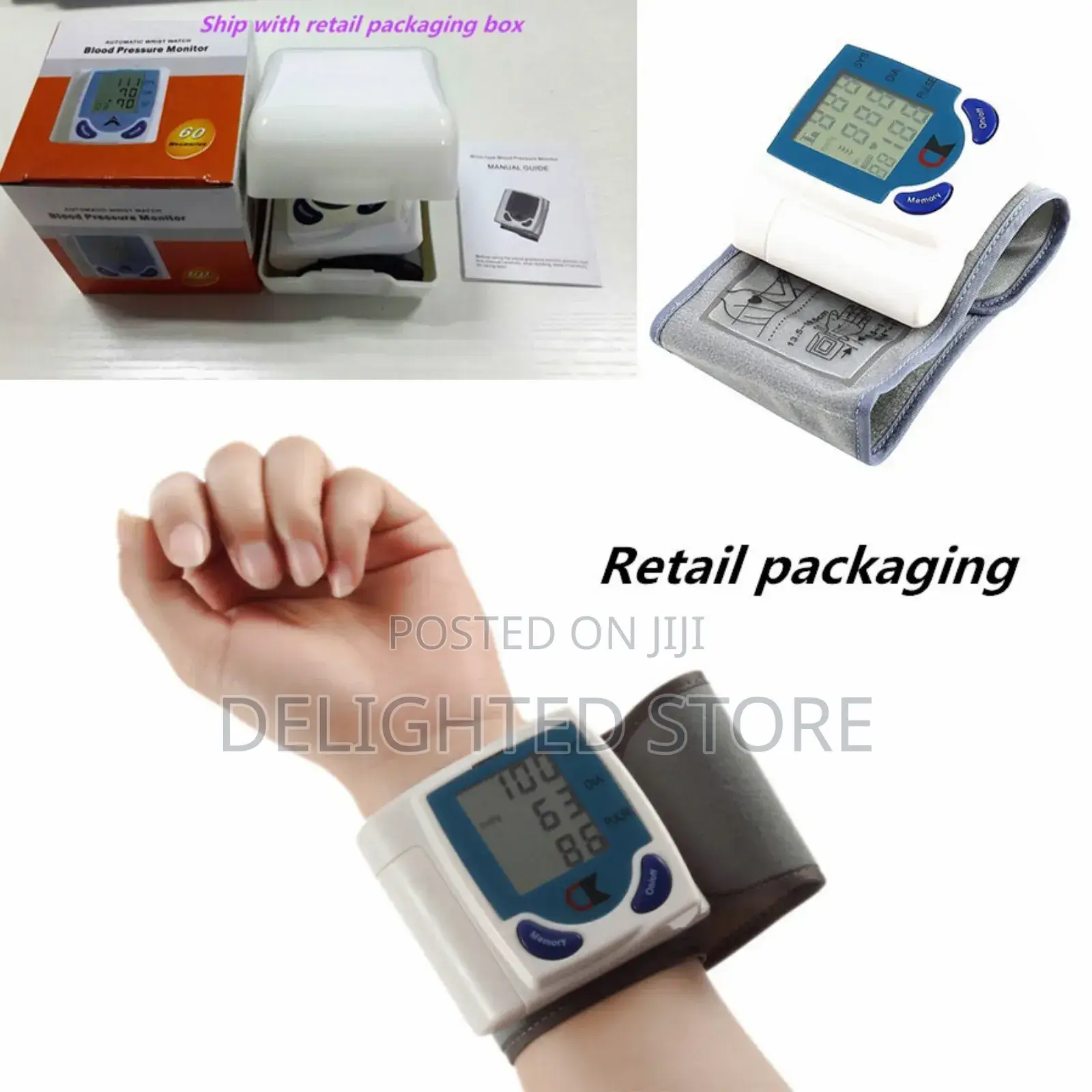 Battery-operated Wrist Blood Pressure Monitor