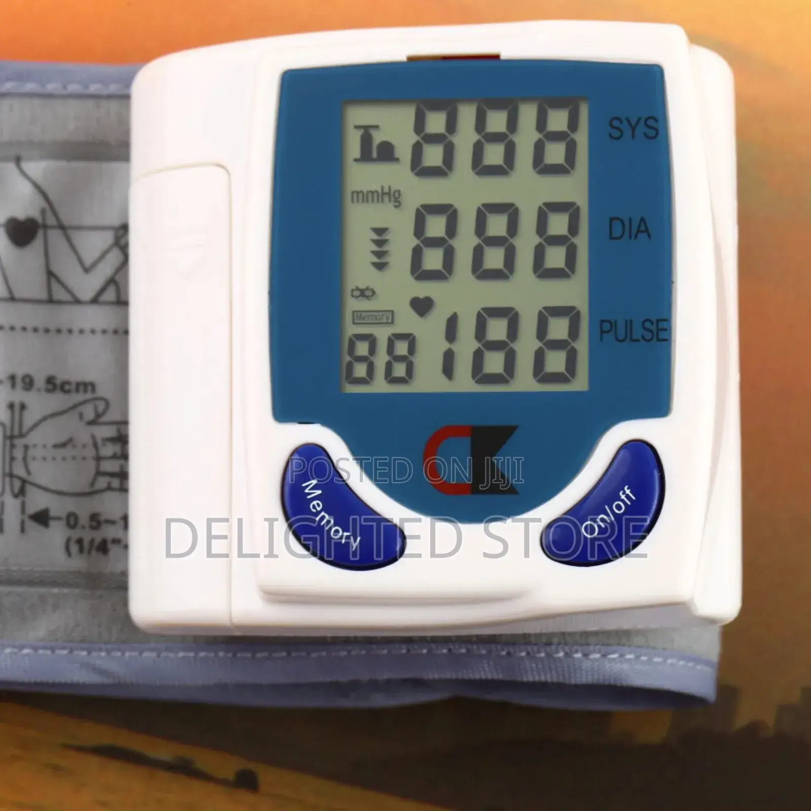 Battery-operated Wrist Blood Pressure Monitor