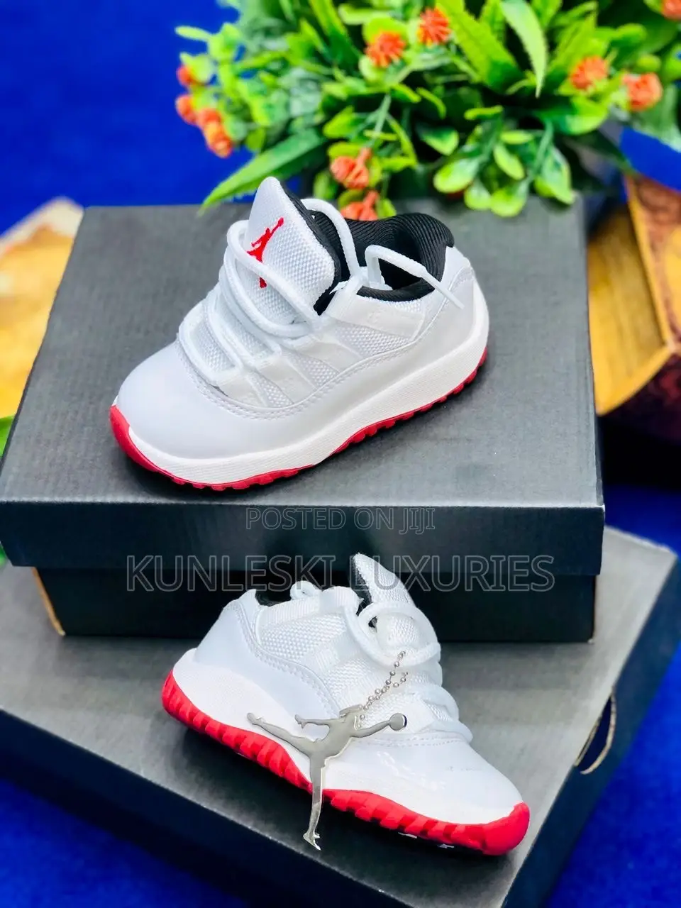 Original Air Jordan Retro 11 Cherry Sneakers for Kids