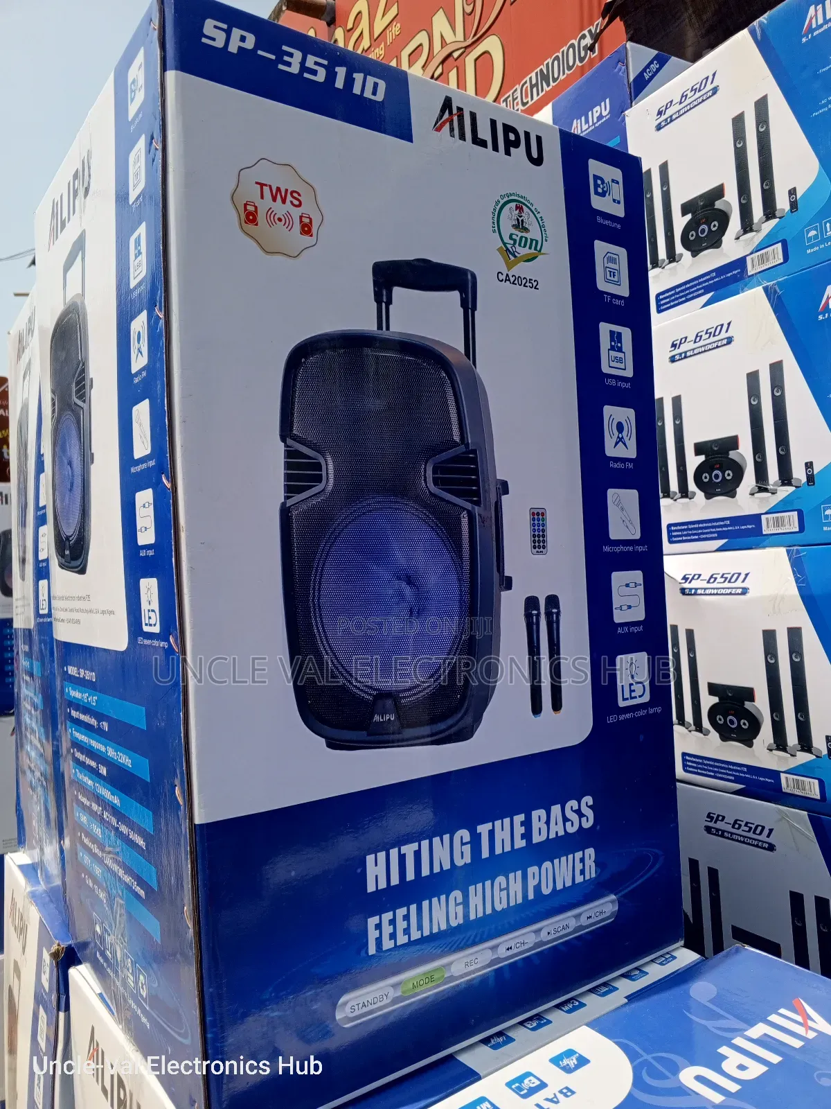Ailupu 15" Pa Speaker With Dual Microphones