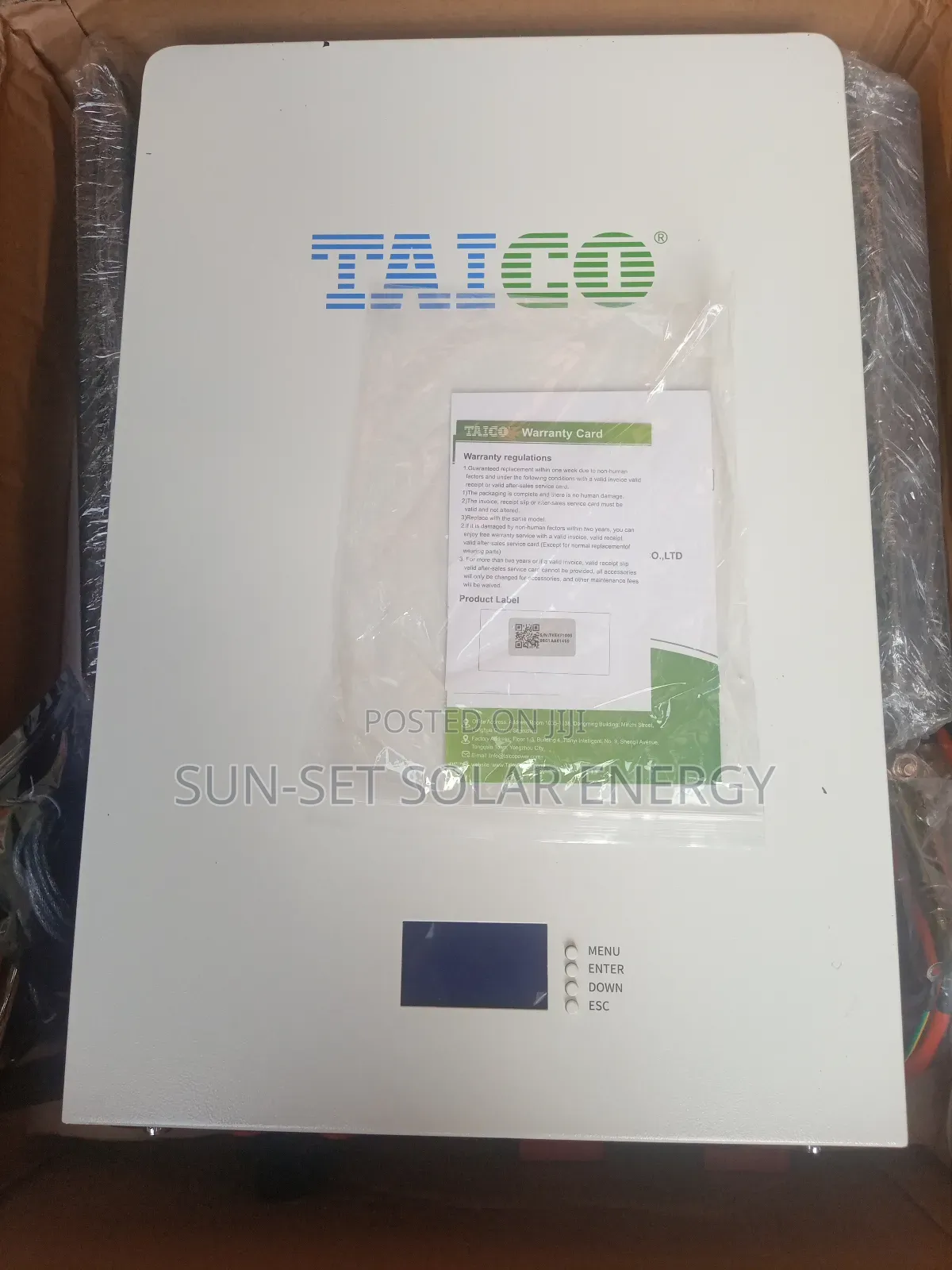 TAICO LITHIUM ION BATTERY 5kwh 200ah 24v With 5yrs Warranty.