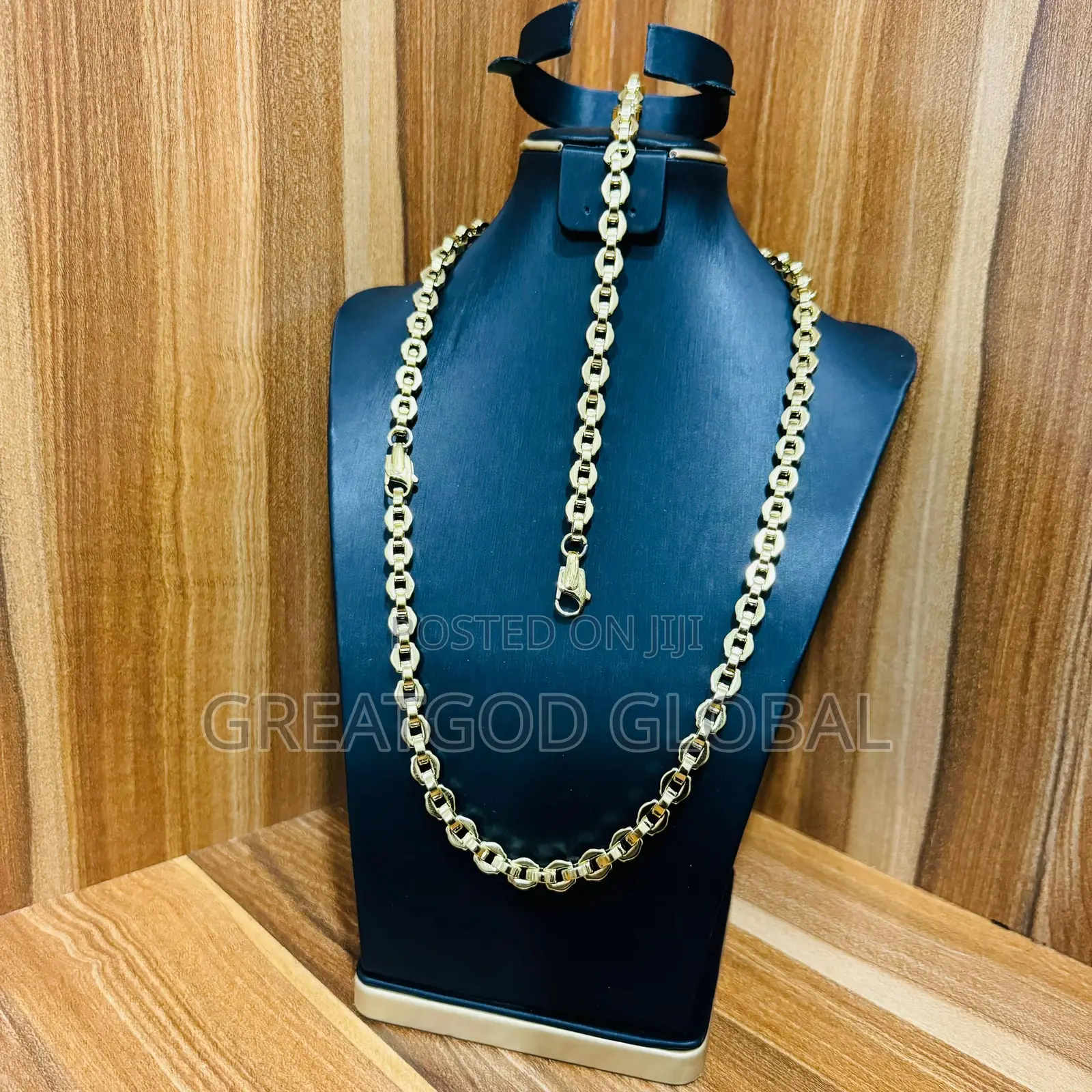 Gold Chain Necklace and Bangle
