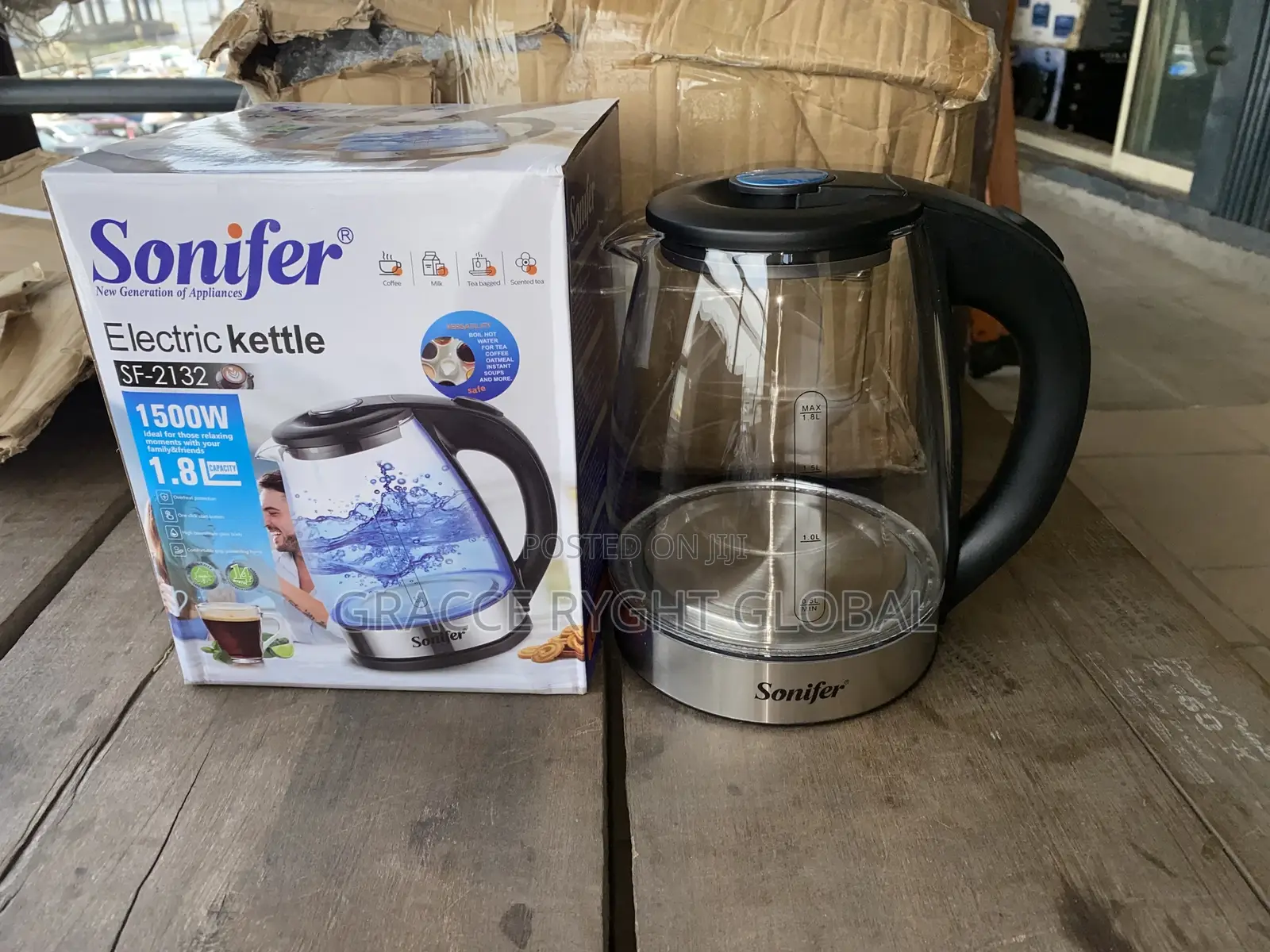 Sokany Electric Glass Kettle