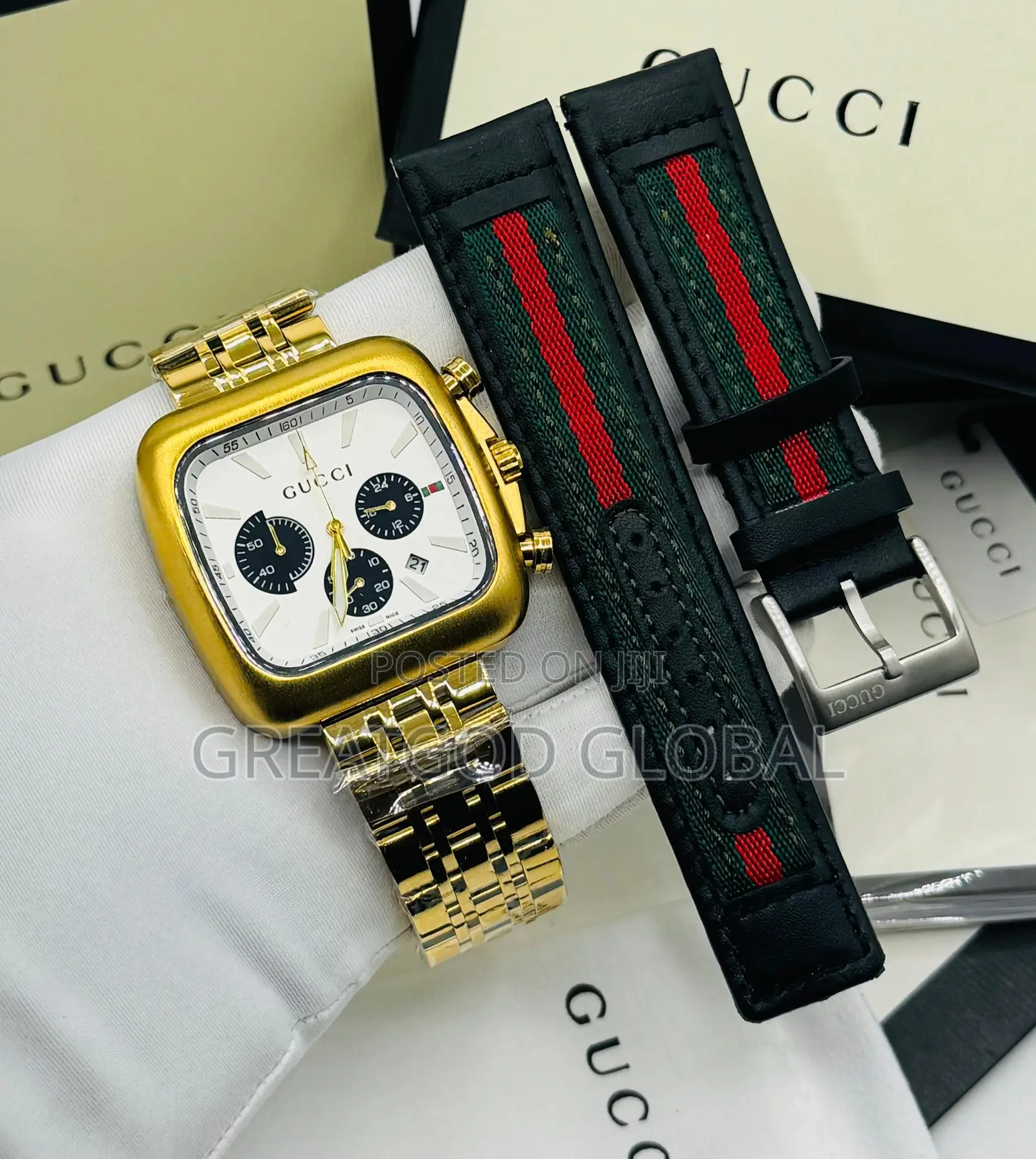Gucci Active Chrono Wristwatch With Exctra Strap