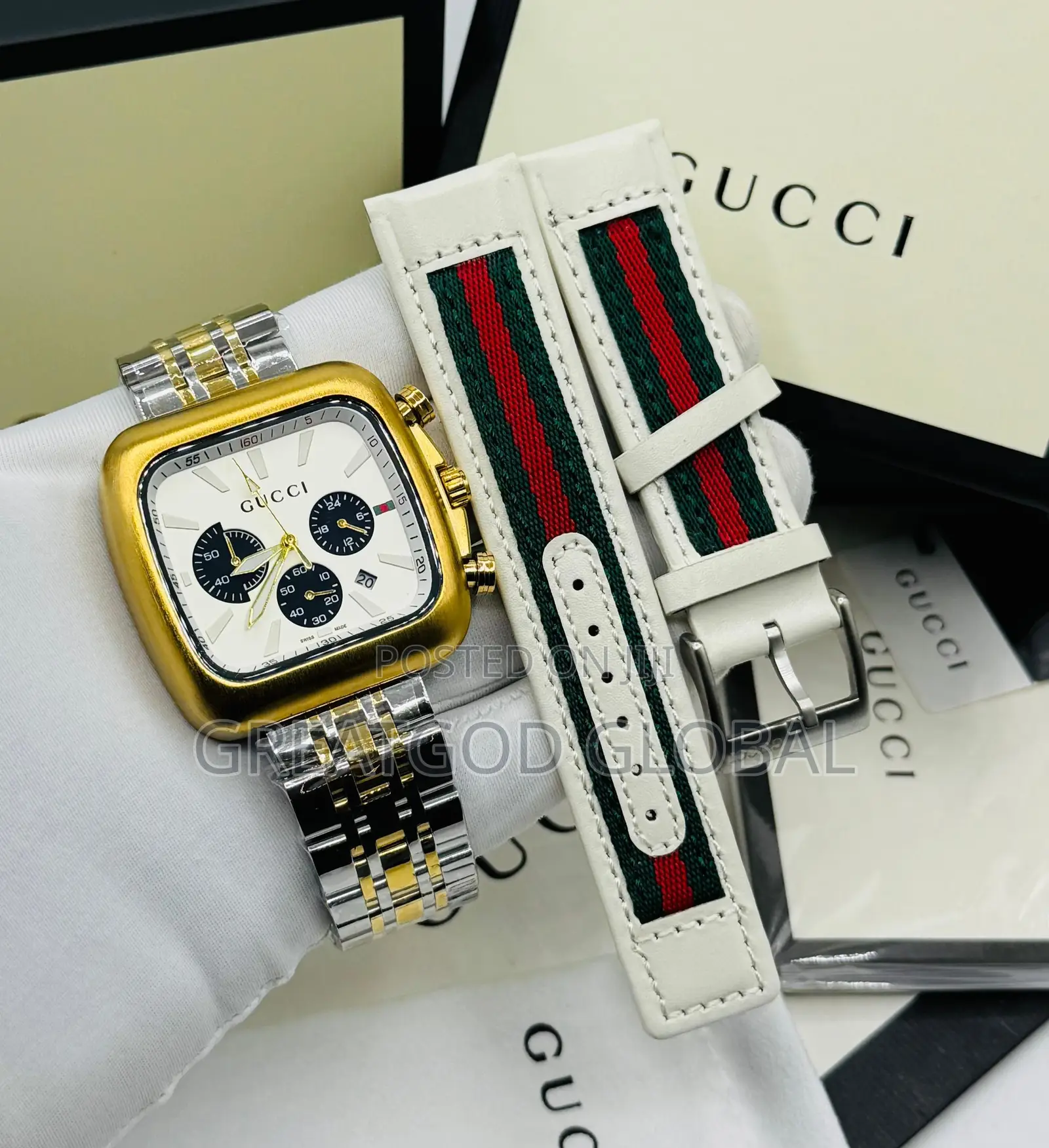 Gucci Active Chrono Wristwatch With Exctra Strap