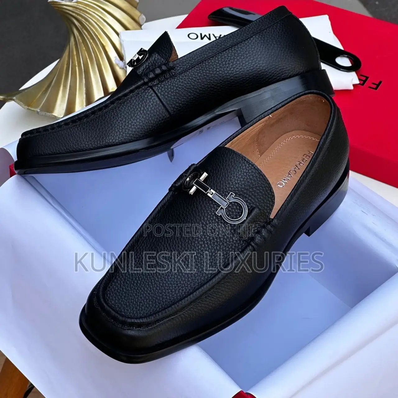 Original Ferragamo Luxury Loafers Shoes for Men
