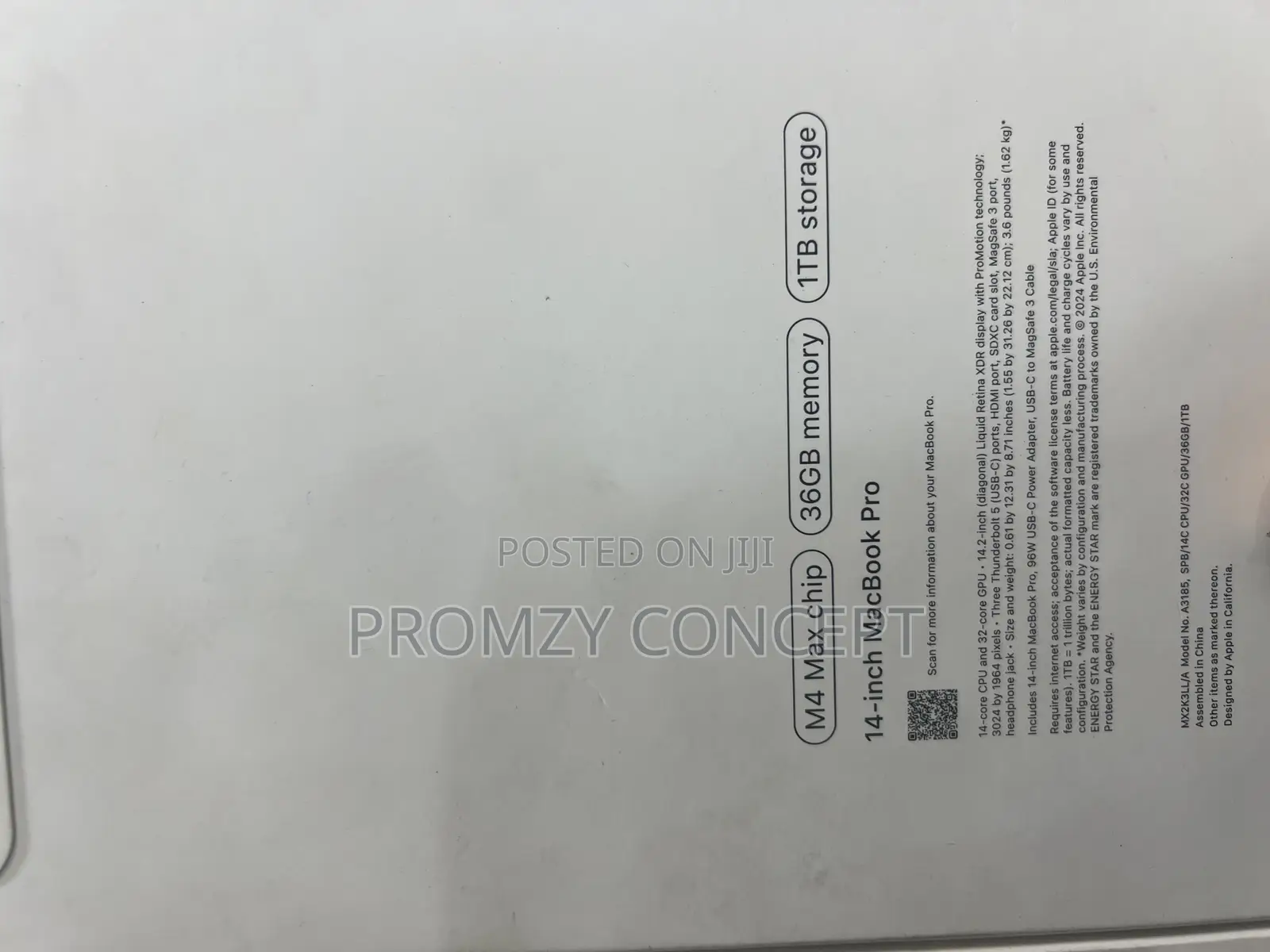 New Laptop Apple MacBook Pro 2024 M4 Max 14-Inch 36GB SSD 1T