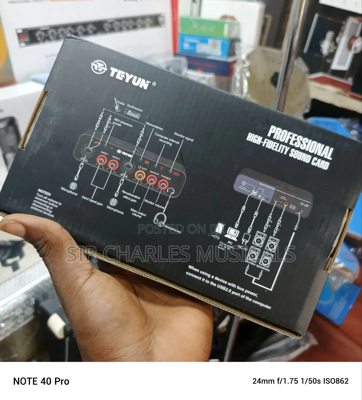TEYUN Q26 2 Channels Professional Portable Audio Interface