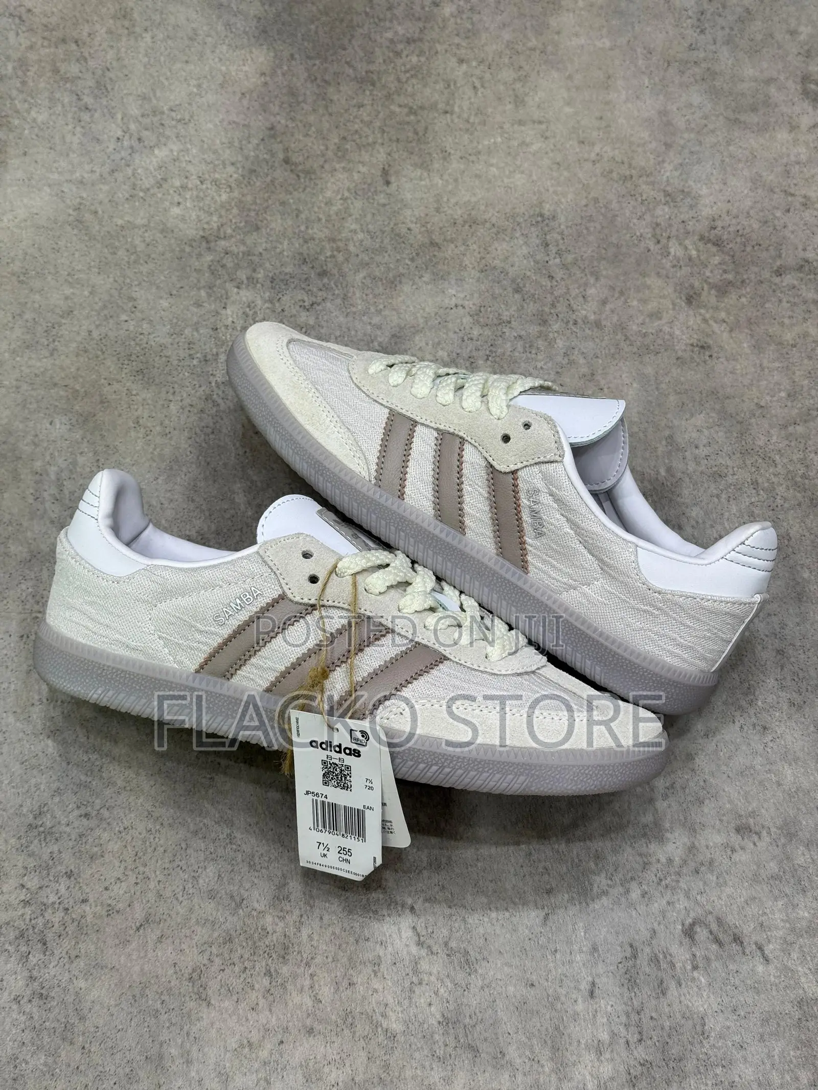 Original Adidas Samba Og Silver Brown Sneakers