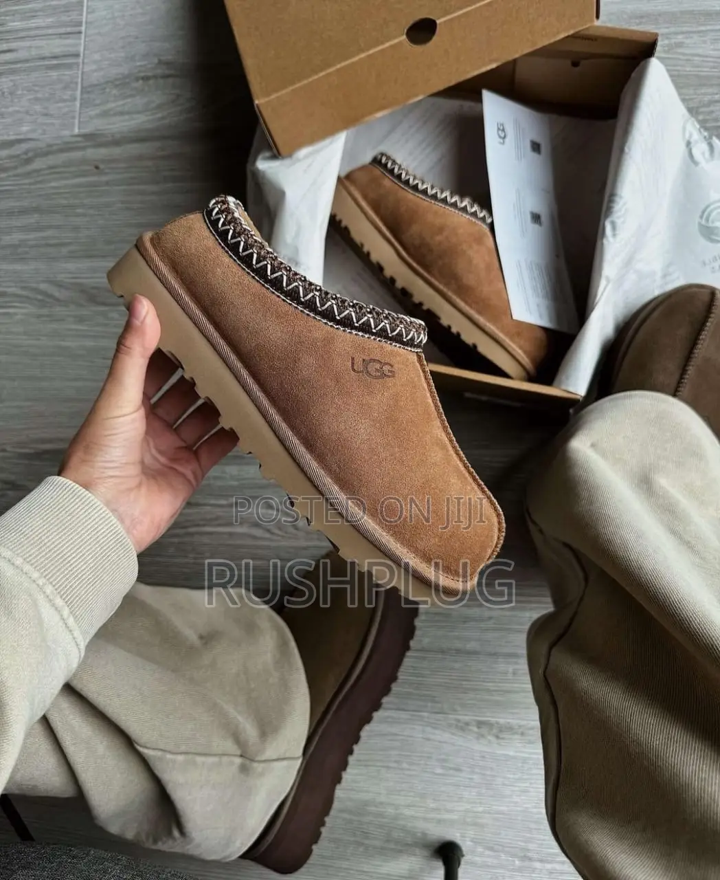 The Ugg Tassman Suede “Chestnut” Luxury Sheep Skin Mule