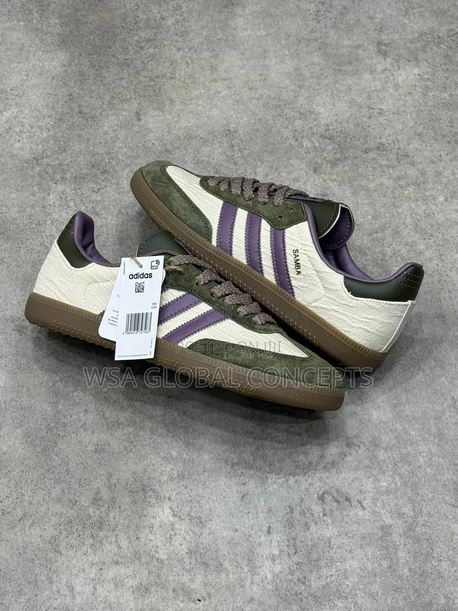 Adidas Vintage Og Khaki Purple Sneakers