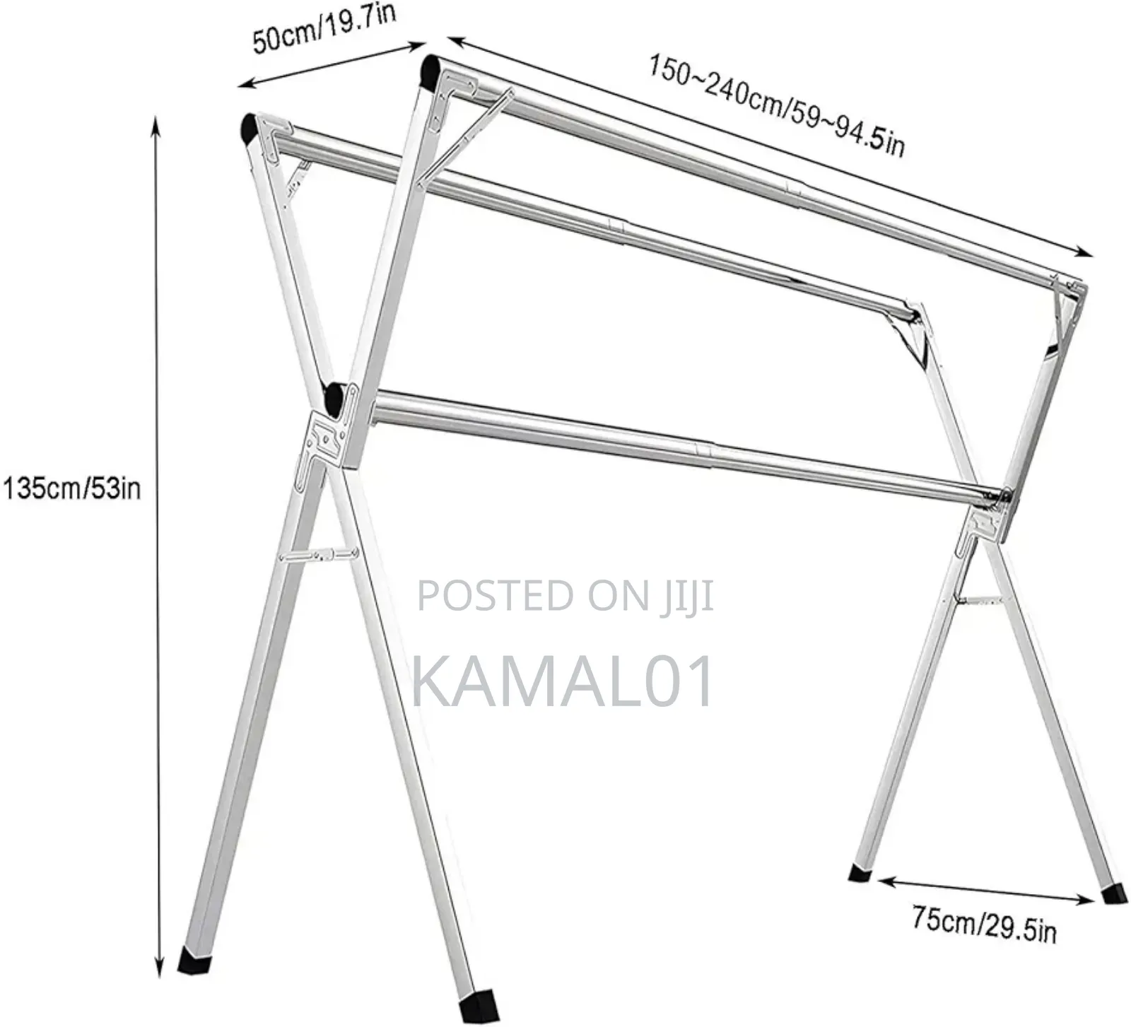 Foldable Cloth Dryer Adjustable Clothes Hanger