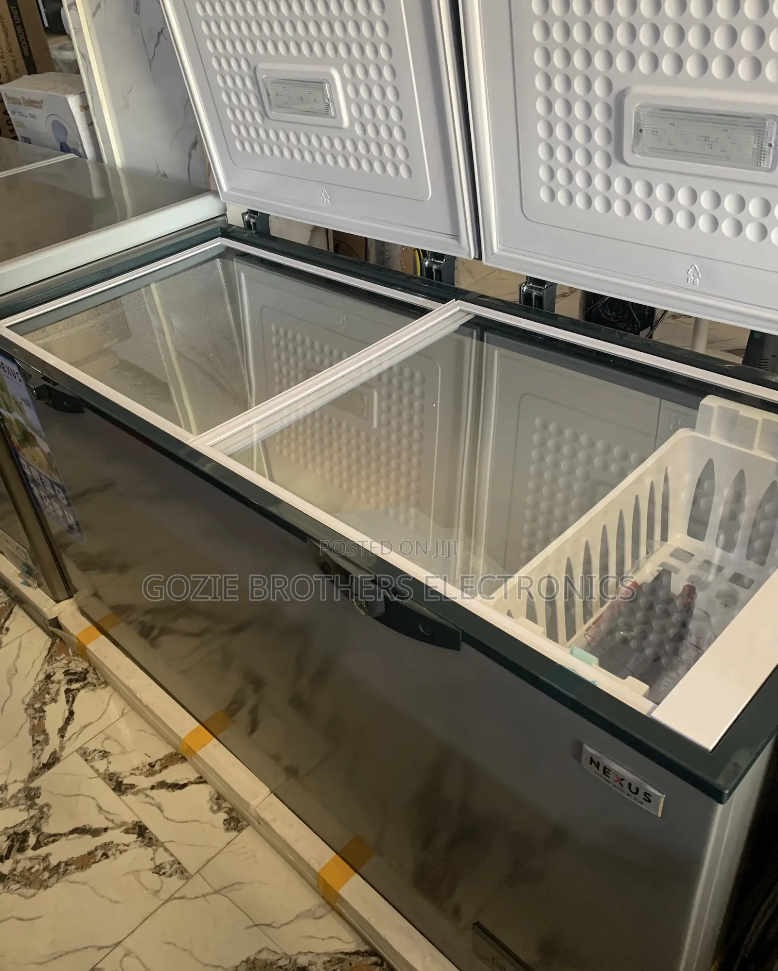 Nexus Double Doors Chest Freezer 426 Liters (Silver Color)