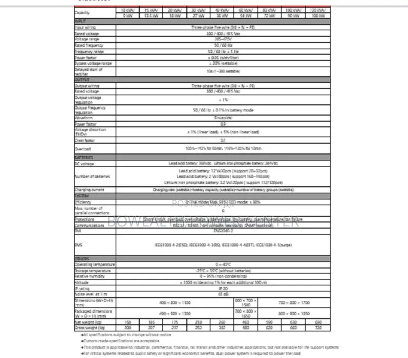 Online UPS Ea890, 10kva/9kw, Tower Model, 400V/50hz