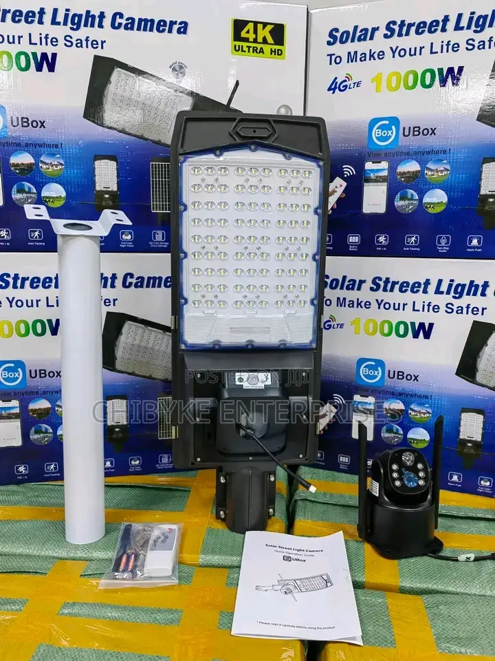 1000w Dual Lens Solar Street Light With Camera, Ubox App