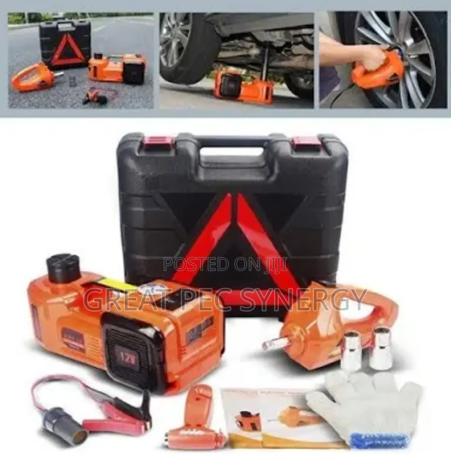 4 In 1 Electric Hydraulic Floor Jack And Tire Inflator.