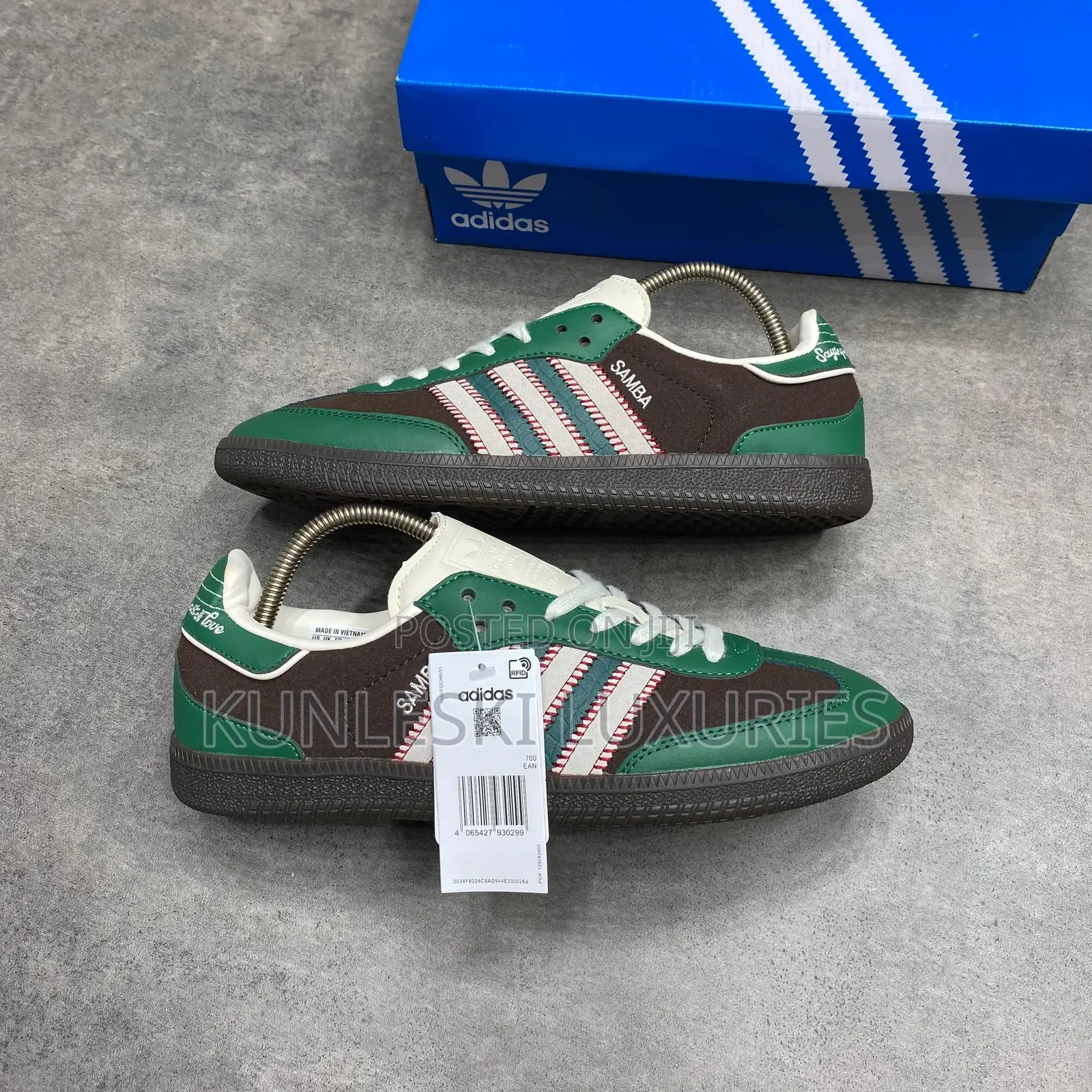 Original Adidas Samba OG X Notitle Green Sneakers