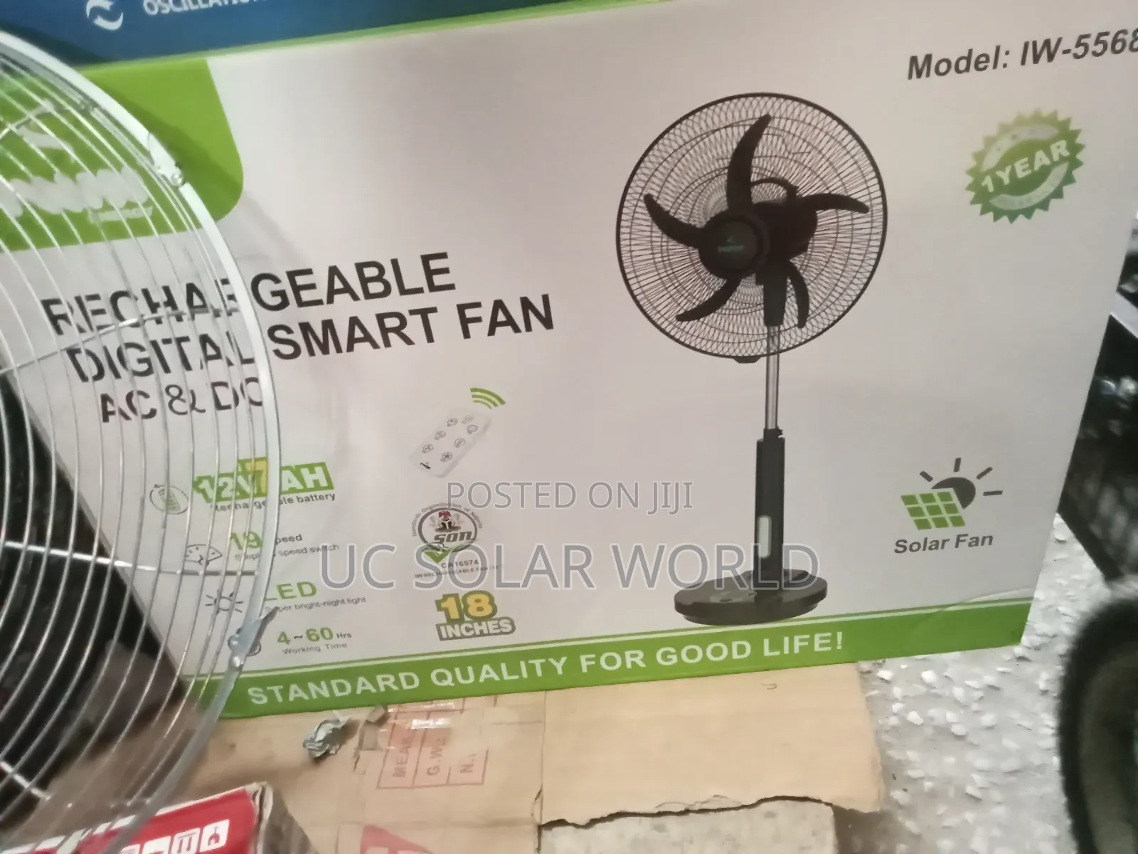 Iwin 18' Inches Solar Fan