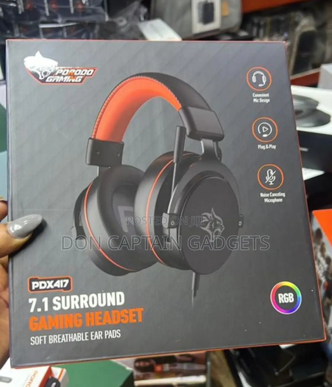 Porodo RGB Gaming Headset Pdx417