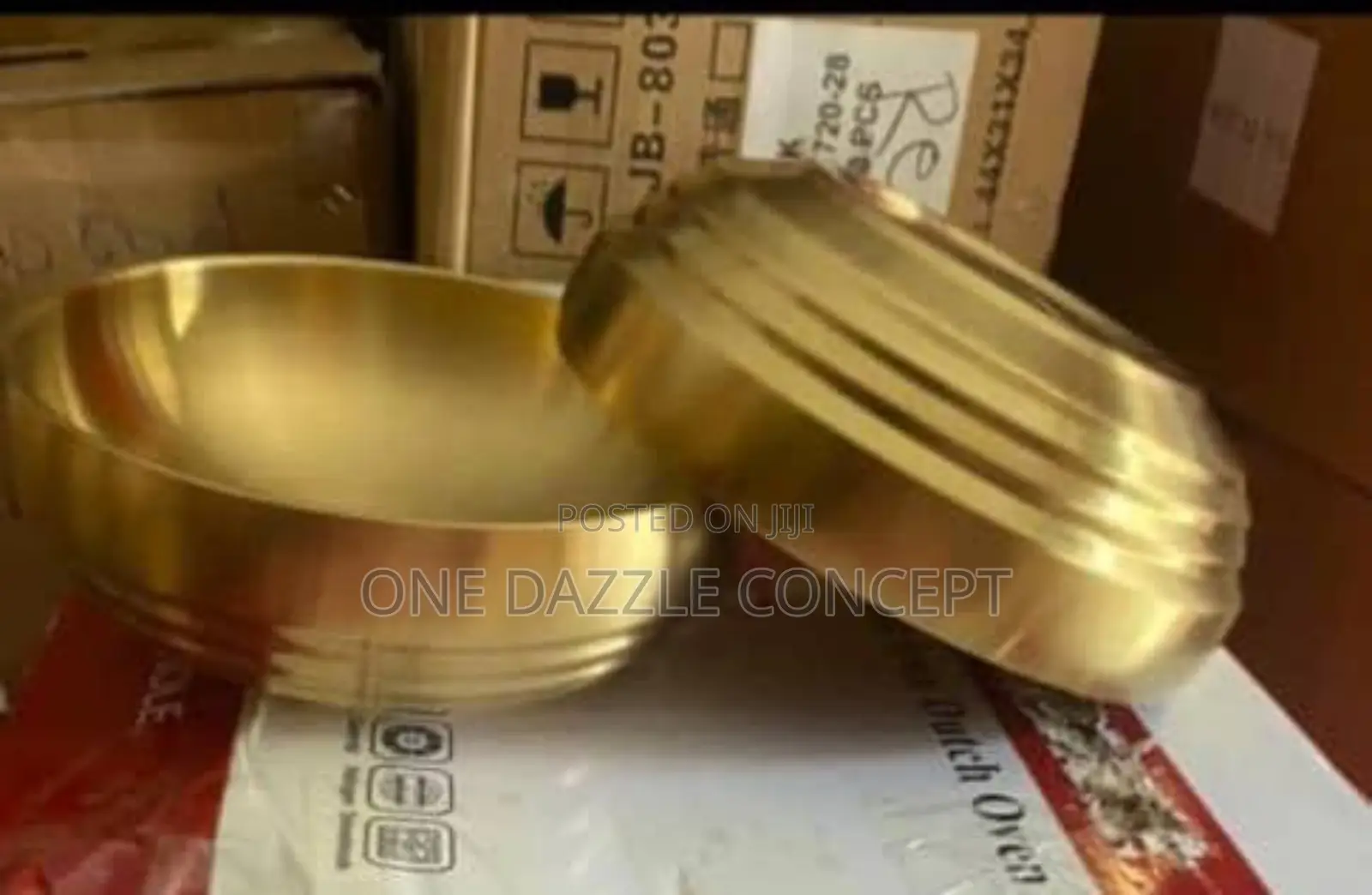 19cm Stainless Insulated Gold Bowl