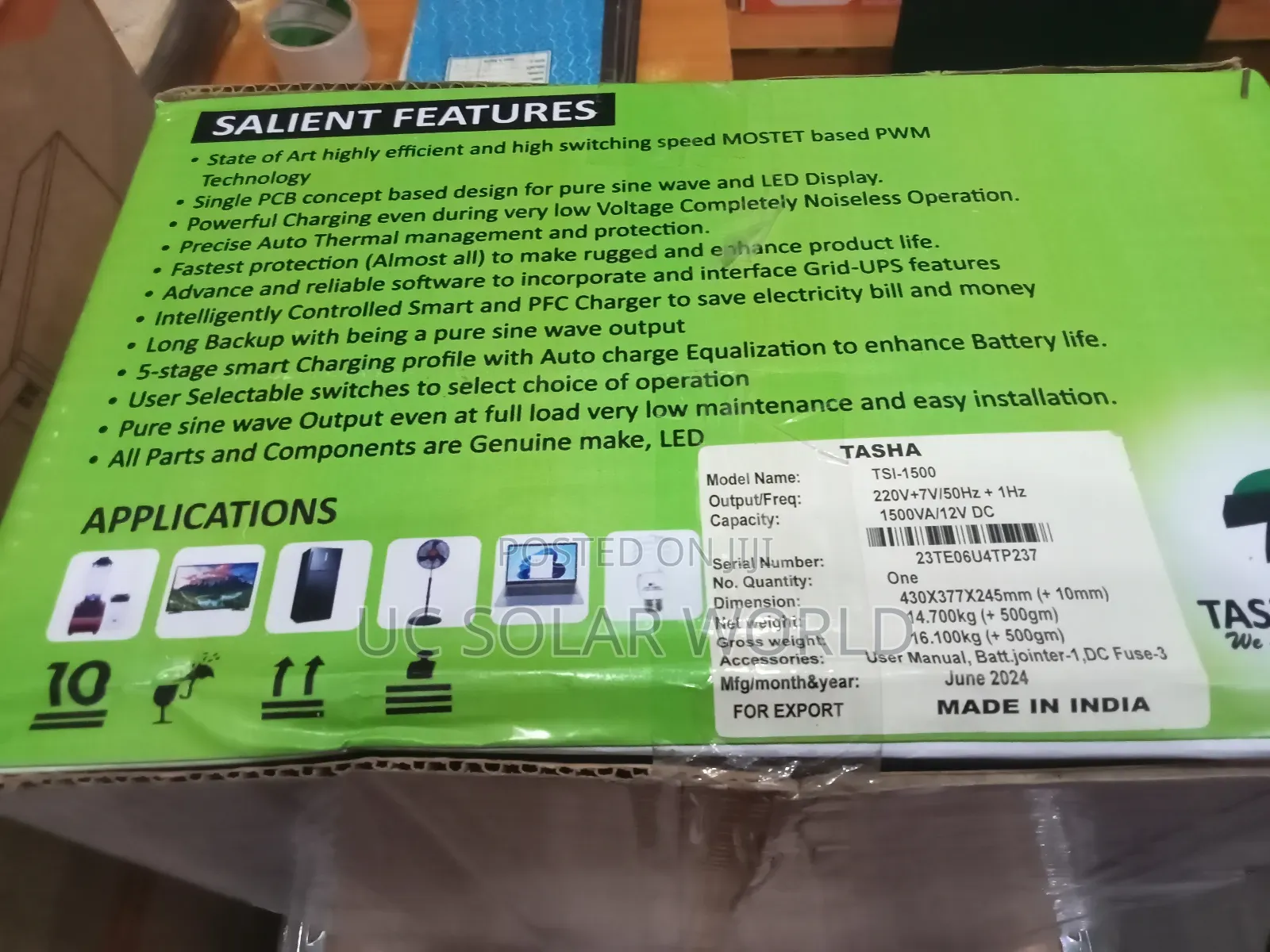 Tasha Energy 1.5kva Solar Inverter