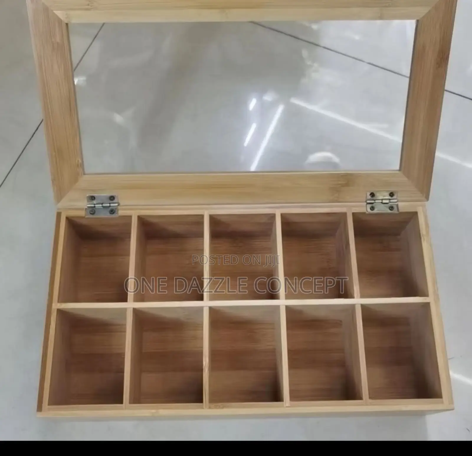 9 Grid Wooden Tea Box
