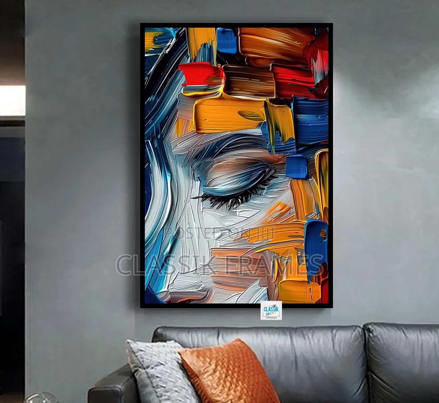 Hd Framed Abstract Acrylic Digi Painting Wallart