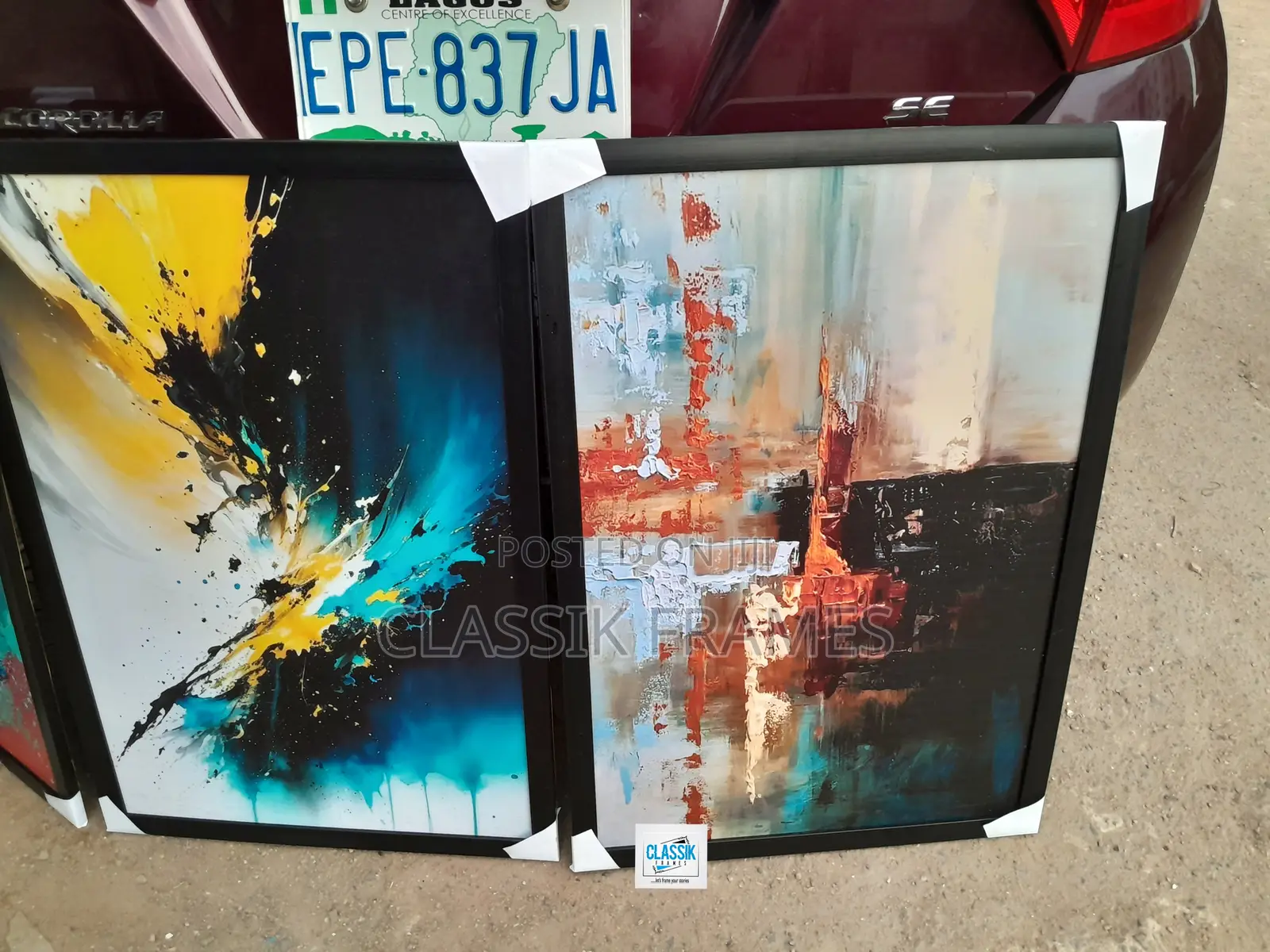 Hd Framed Abstract Acrylic Digi Painting Wallart