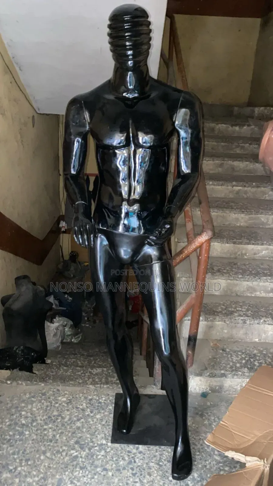 Spider Face Naija Made Black Fibre Mannequin