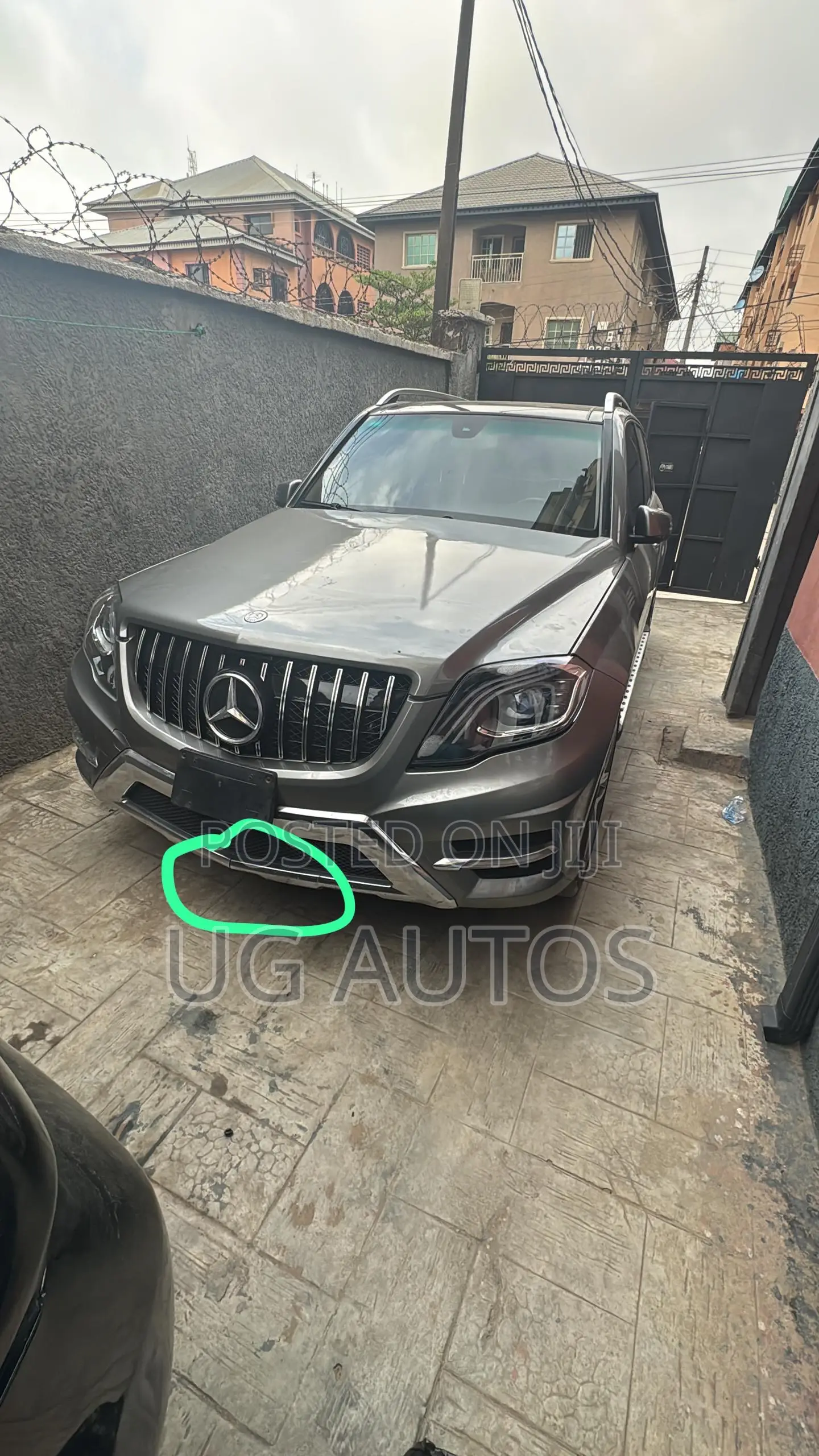 Front Bumper Shining Chrome Mercedes Benz GLK 2013