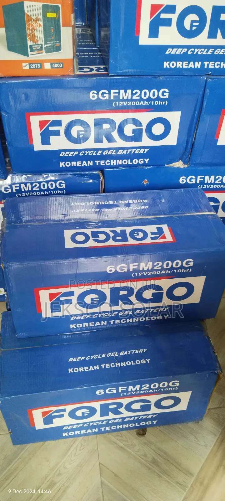 Forgo Deep Cycle Gel Battery 200ah, 12v.