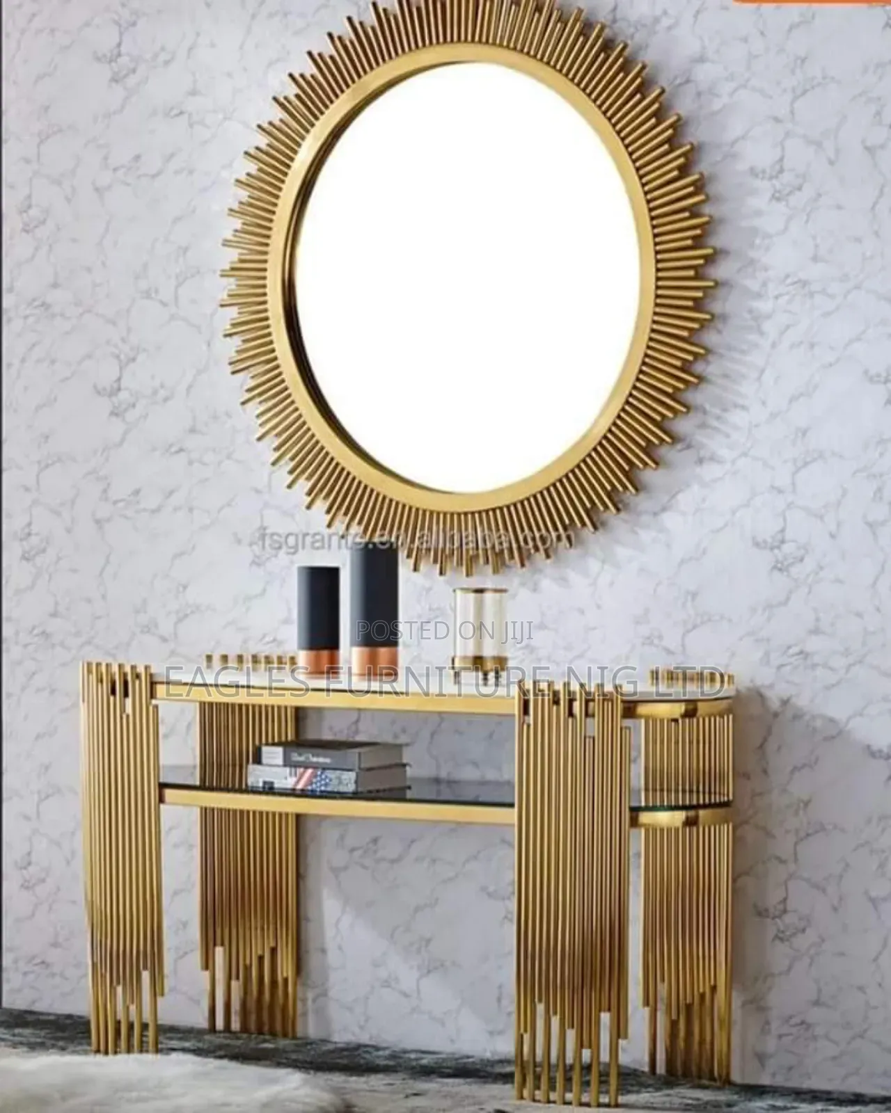 Luxury Console Table and Mirror