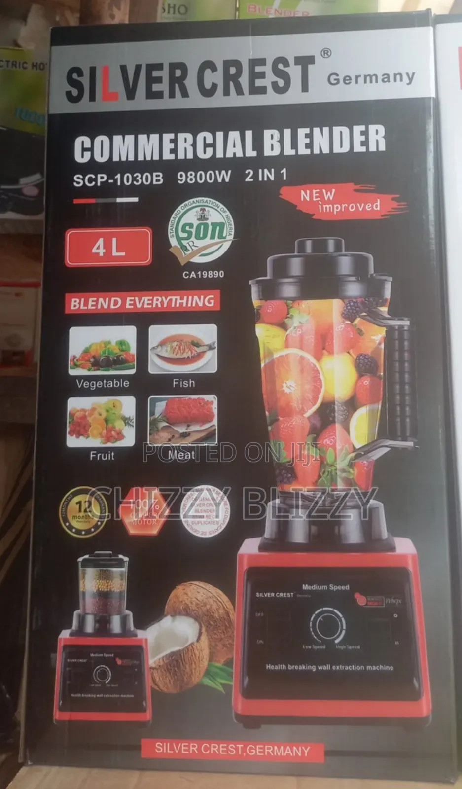 Silvercrest Germany Commercial Blender 4L:2in1