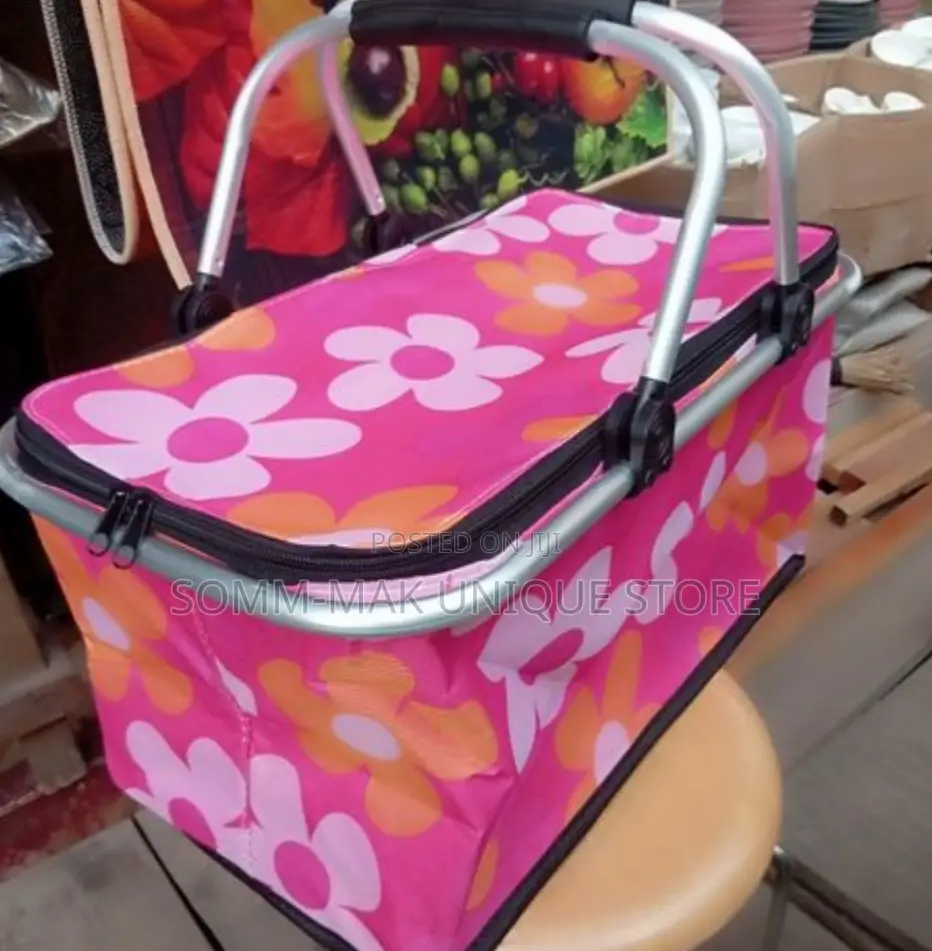 30L Folding Picnic Camping Basket Insulated Cooler